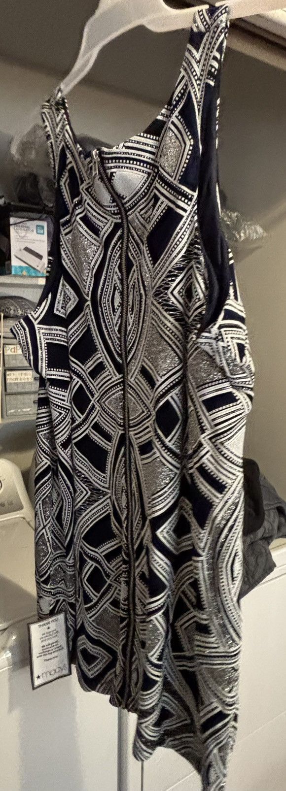 Macys NWT Navy and silver party dress size 21 Size 3XL / US 20-22 - 3 Thumbnail