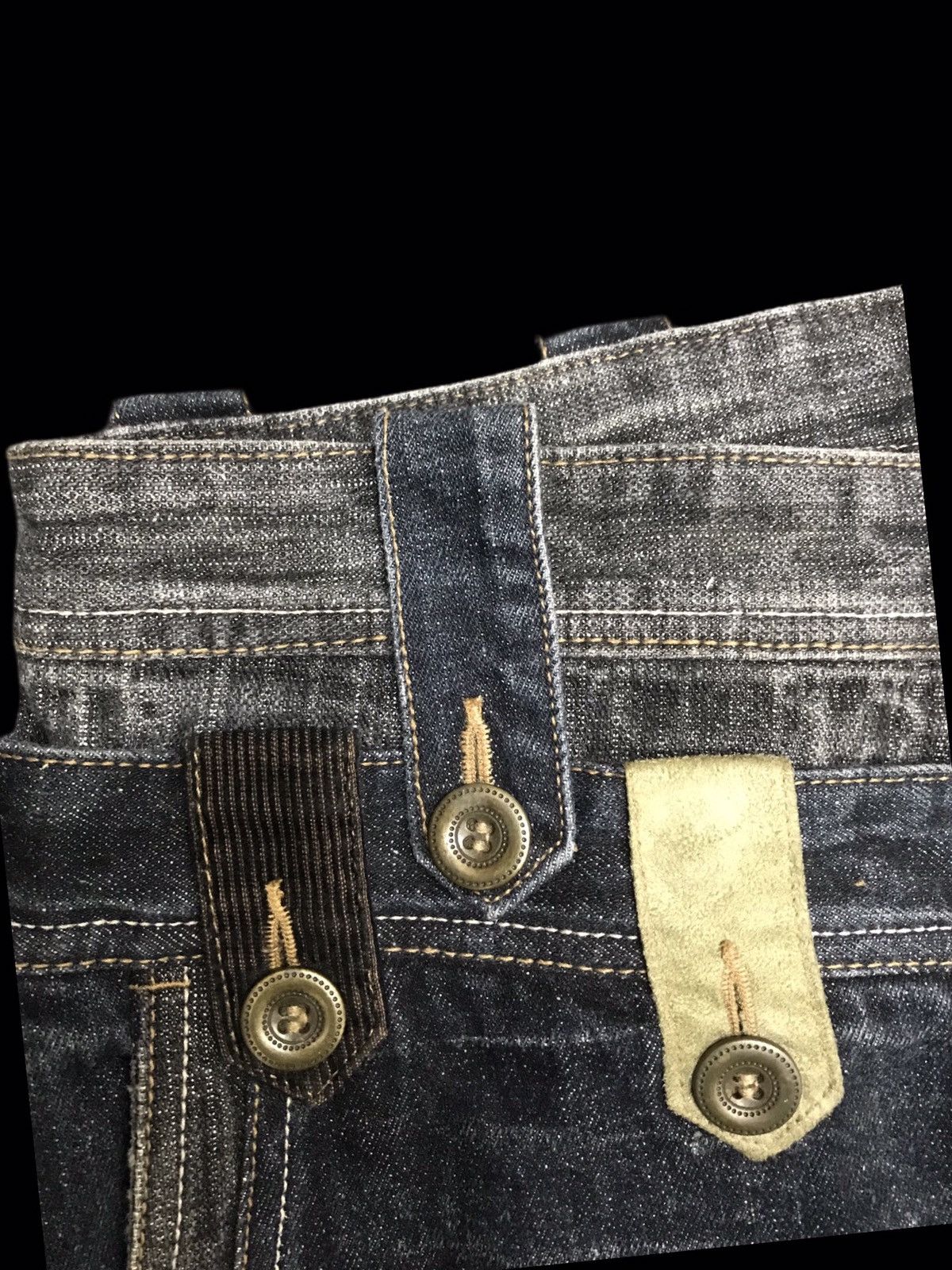 Designer 💥DOUBLE WAIST💥GUMU INT Double Waist Multipocket Punk Denim Size US 30 / EU 46 - 3 Thumbnail