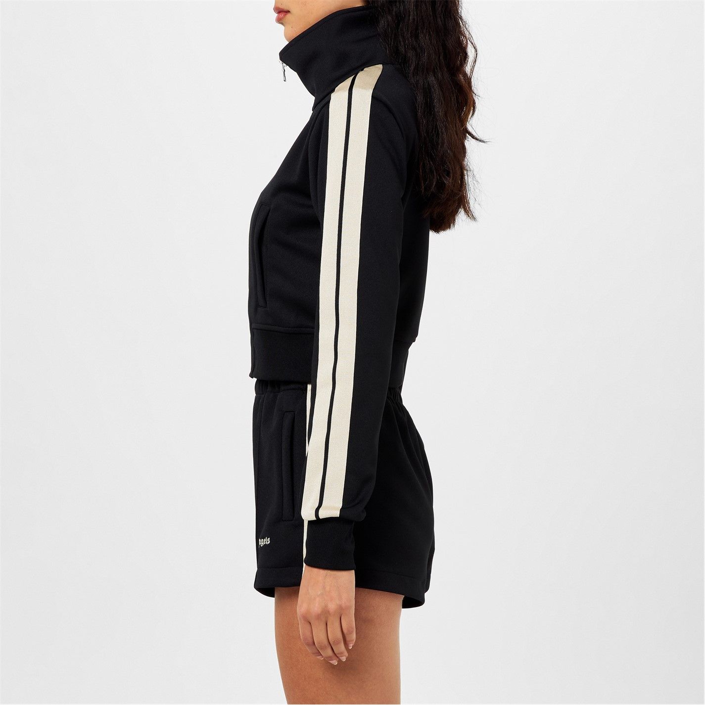 Palm Angels o1g2r1mq0325 High Neck Track Jacket in Black & White Size M / US 6-8 / IT 42-44 - 5 Thumbnail