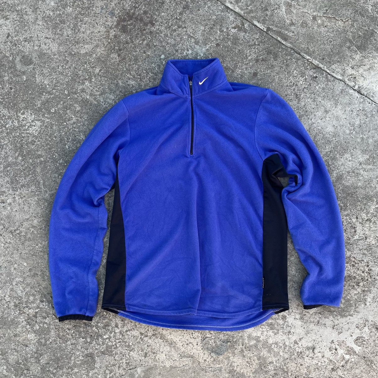 Vintage Vintage Nike Fleece Zip 1/4 Small Swoosh 90s Y2K Style USA Size US L / EU 52-54 / 3 - 1 Thumbnail