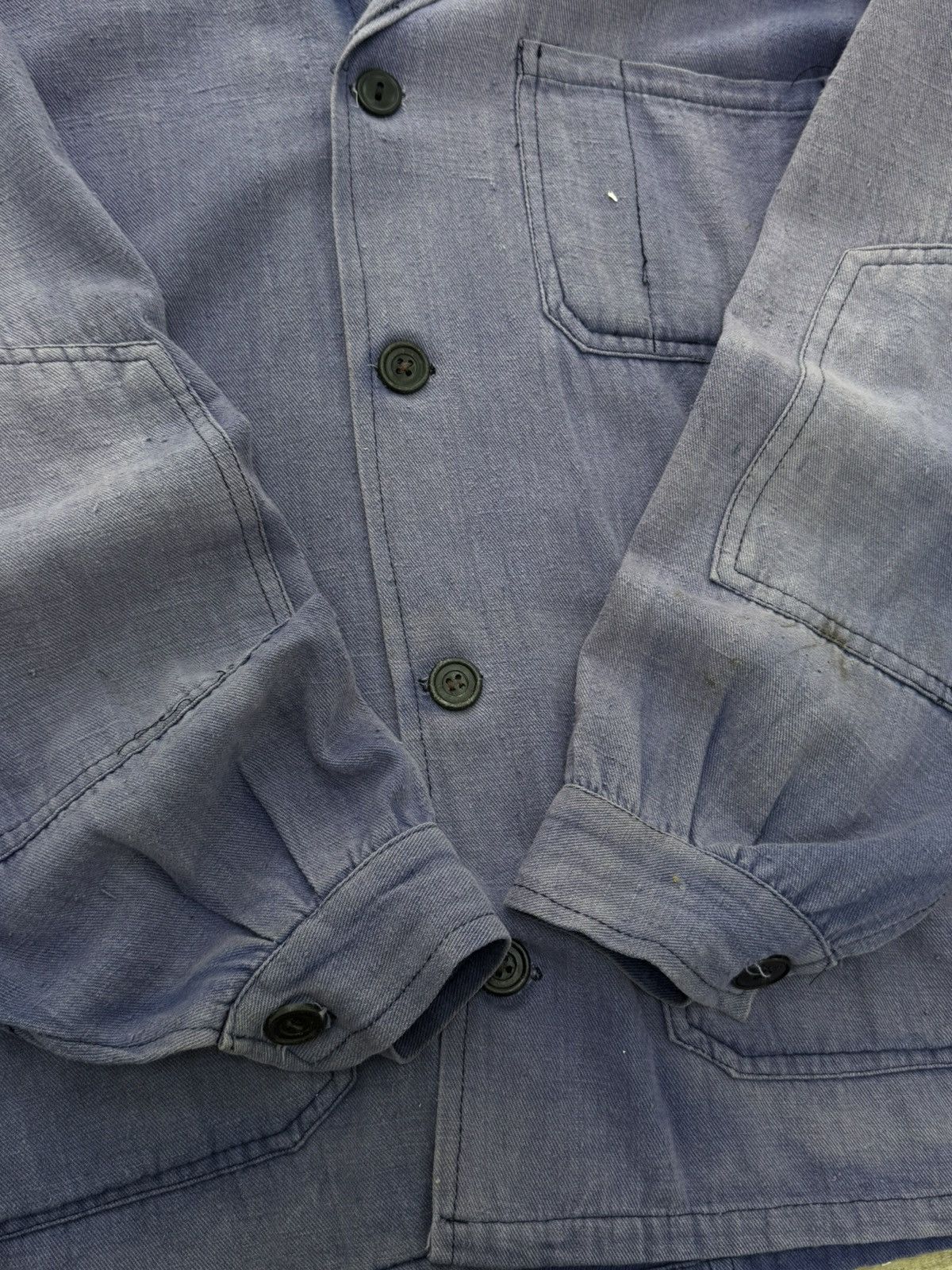 Le Laboureur Vintage 50s French Faded Trashed Chore Work Suit Size US L / EU 52-54 / 3 - 11 Thumbnail