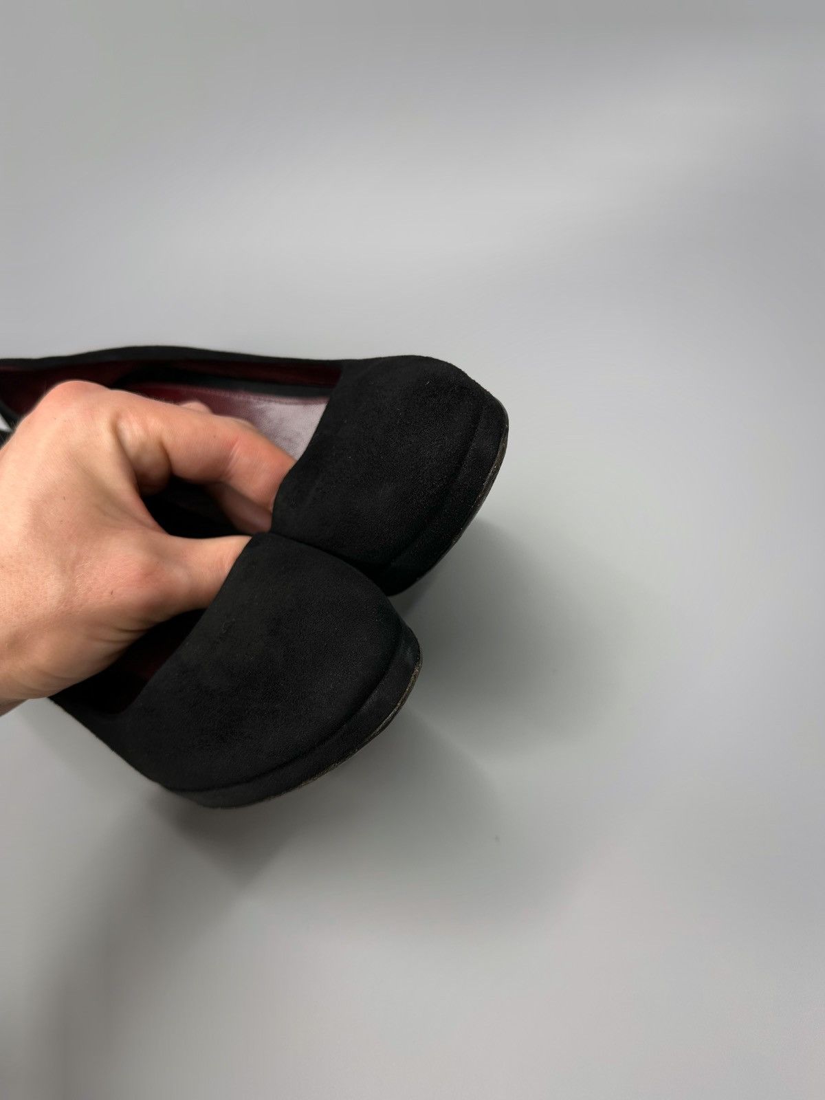 Prada Prada Black Suede Heels Size US 9 / IT 39 - 6 Thumbnail