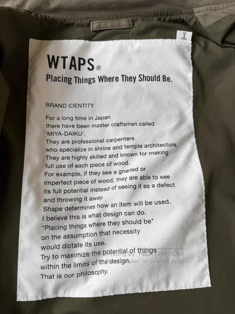 Wtaps Wtaps Military-style jacket Size US S / EU 44-46 / 1 - 4 Thumbnail