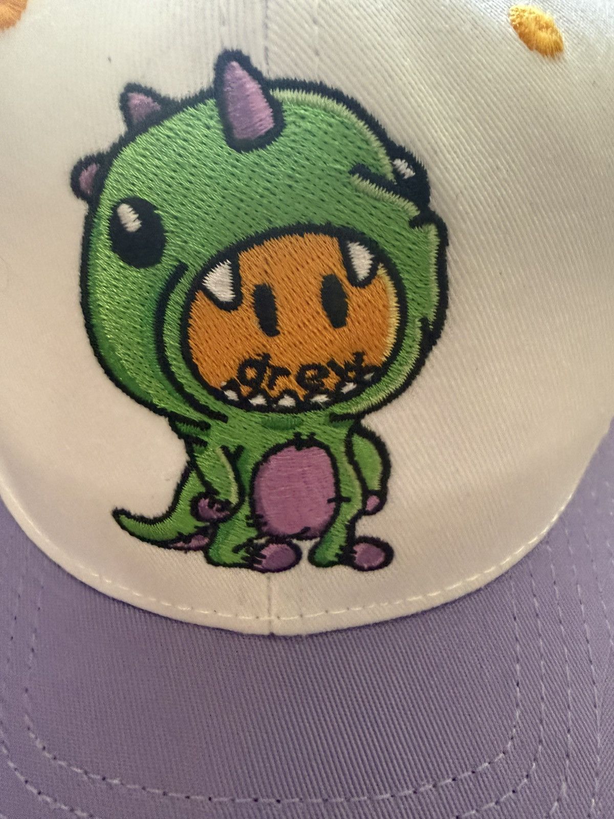 Drew House Drew House Dinosaur Snapback Hat White Purple Cap Size ONE SIZE - 2 Thumbnail