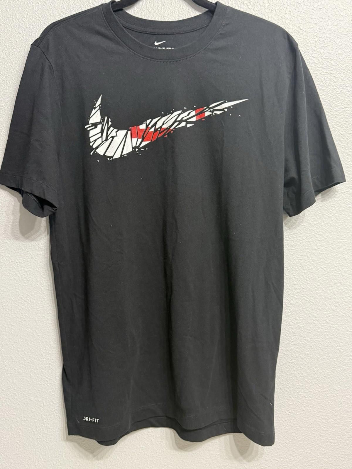 Nike Mens Nike Swoosh Graphic Dri-Fit Short Sleeve T-Shirt Size US M / EU 48-50 / 2 - 2 Thumbnail
