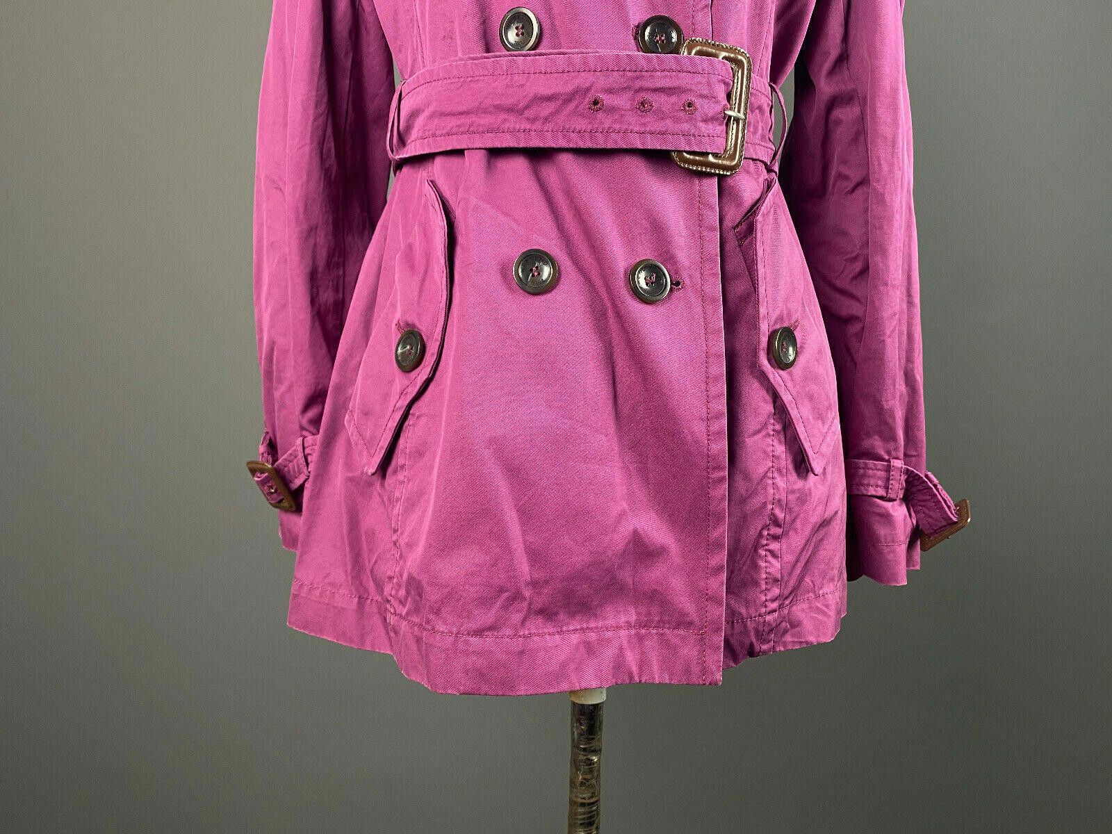Designer Weekend Max Mara Purple Cotton Double Trench Coat Size 1 Size M / US 6-8 / IT 42-44 - 3 Thumbnail