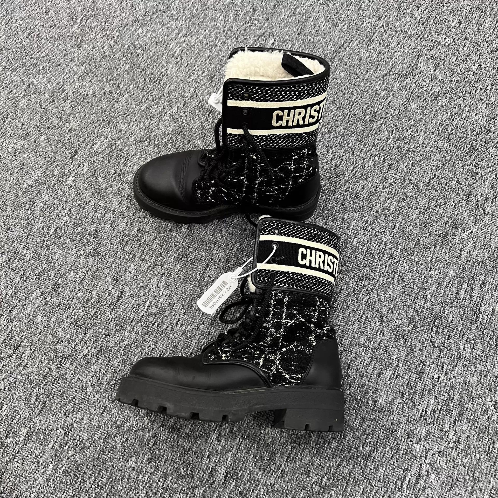 Dior Dior D-major slogan check tweed midcalf boots 36.5 Size US 6 / IT 36 - 1 Thumbnail