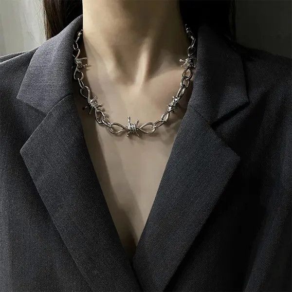 Jewelry Yoshimi x Kawa Barbed wire thorns punk choker necklace Size ONE SIZE - 4 Thumbnail