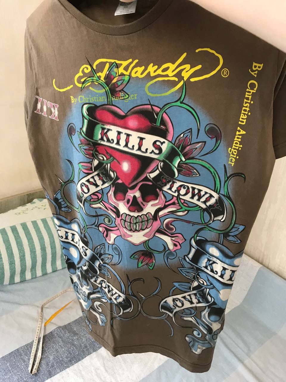 Ed Hardy 🔥 Ed Hardy Christian Audigier Made in USA Shirt Love Kills Size US XL / EU 56 / 4 - 7 Thumbnail