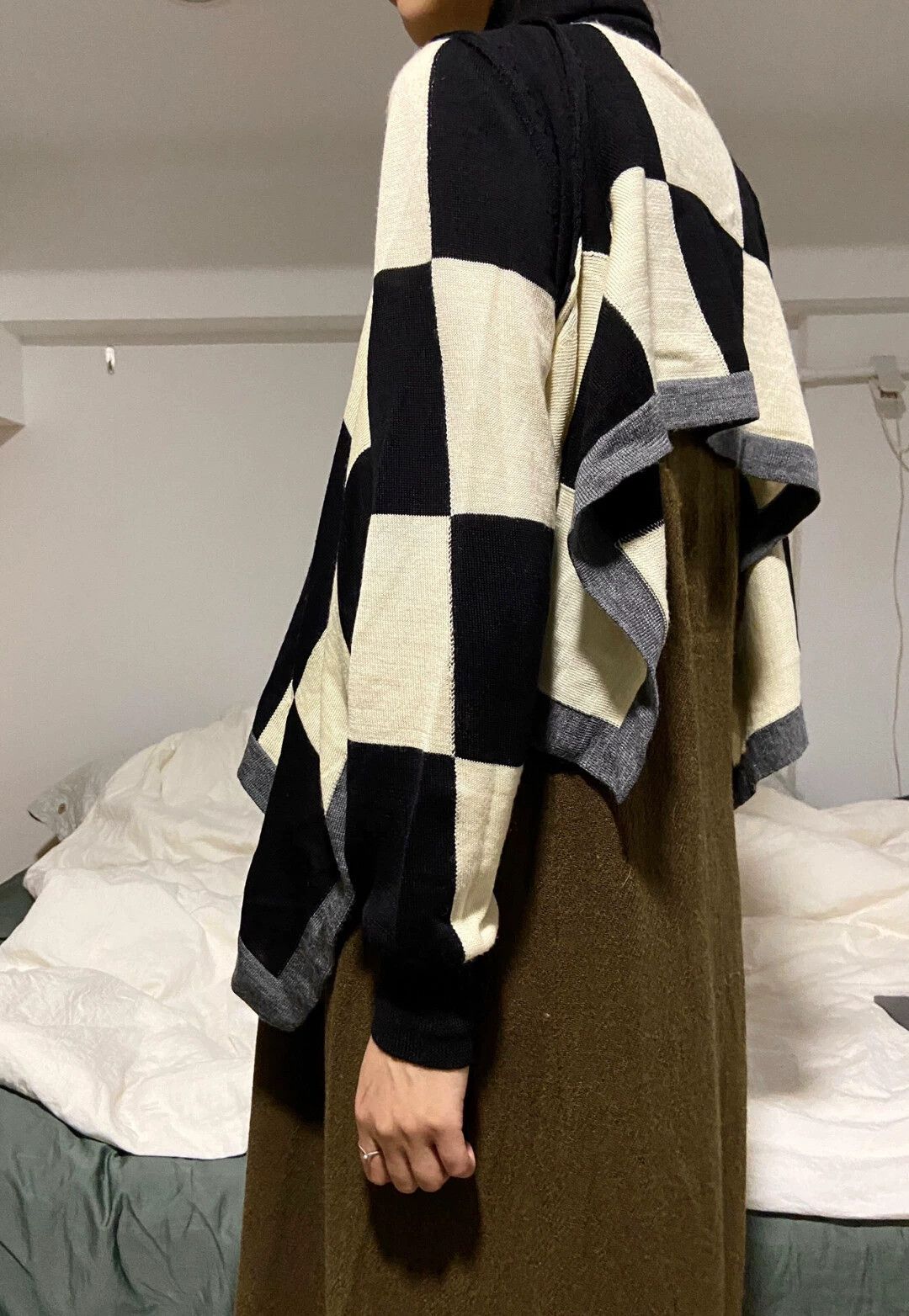 Comme des Garcons COMME des GARCONS 2000s Irregular Hem Checkered Knit Top Size ONE SIZE - 4 Thumbnail