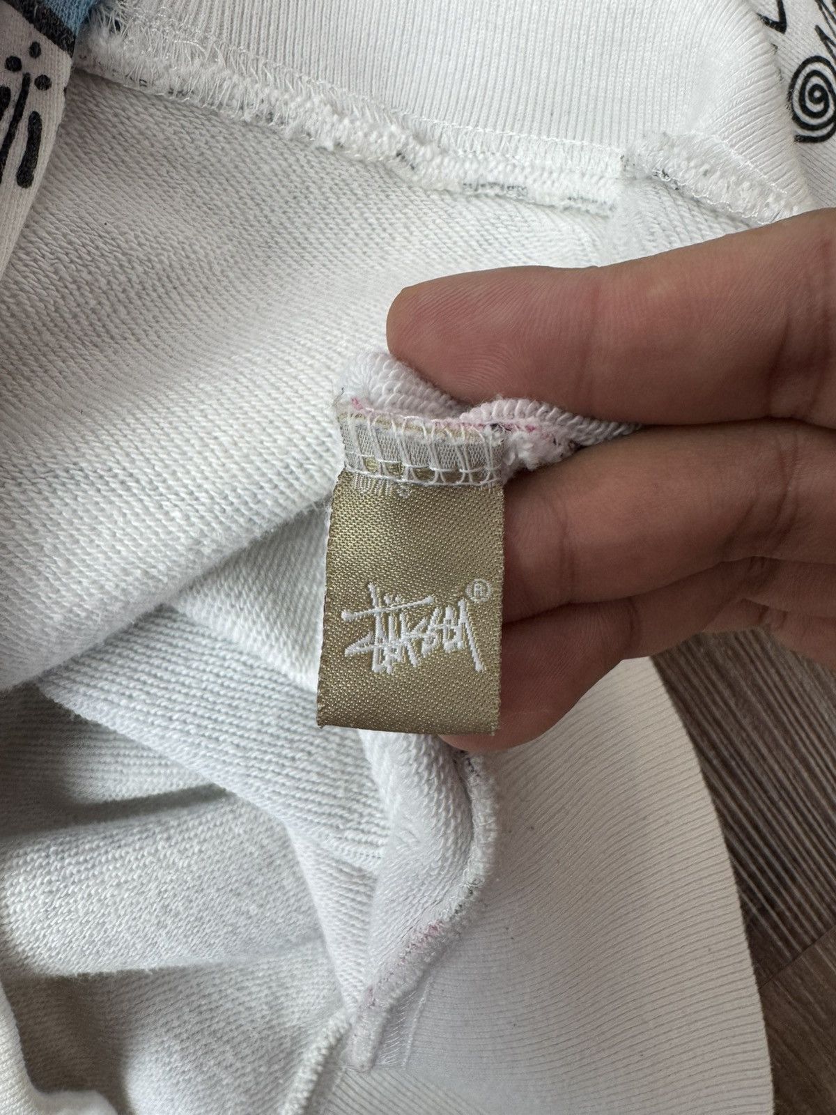 Stussy VINTAGE STUSSY SPEECH BUBBLE STAND FIRM FULL PRINT hoodie Size US XL / EU 56 / 4 - 9 Thumbnail