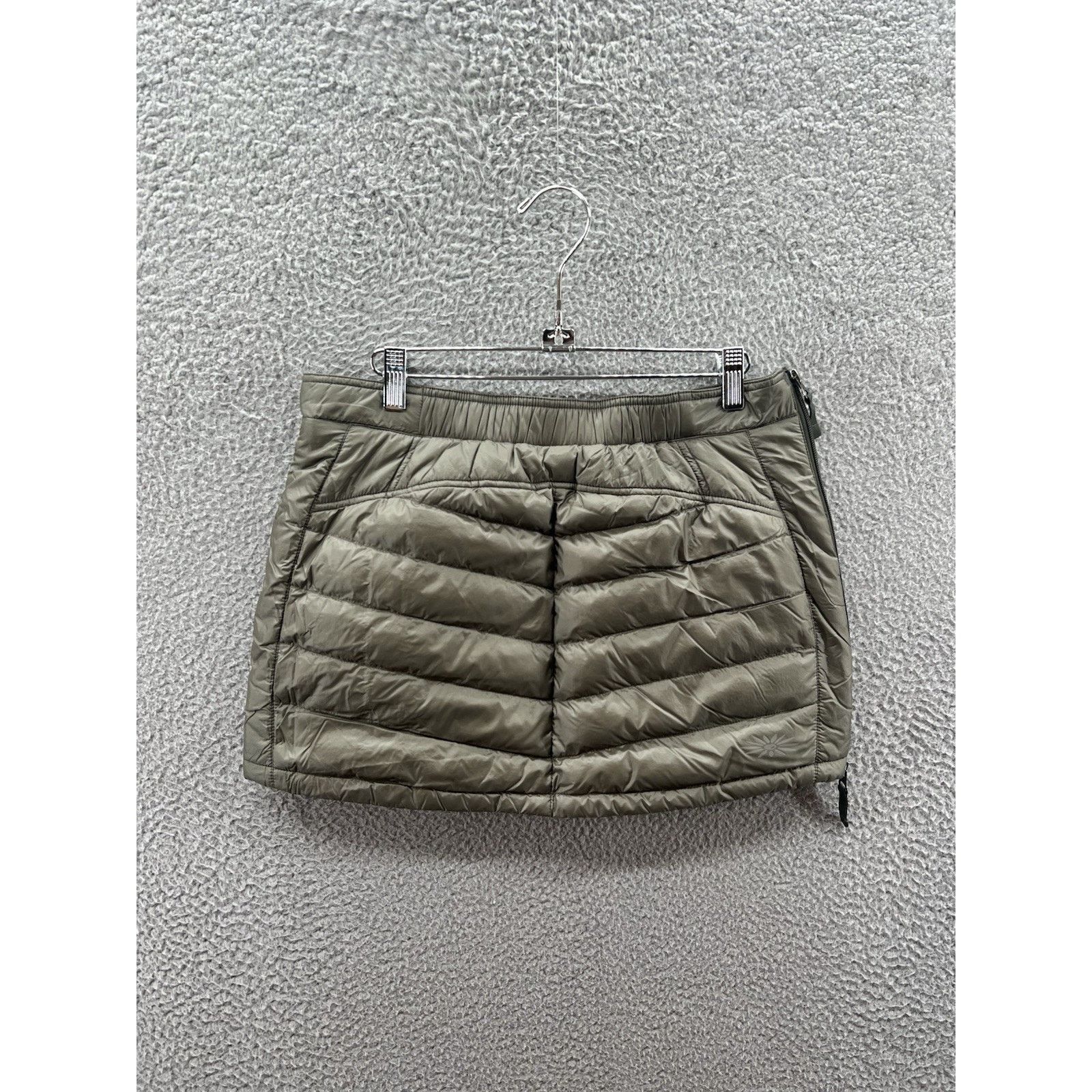 Other SKHOOP Down Insulated Olive Army Green Quilted Skirt Medium Size 26" / US 2 / IT 38 - 2 Thumbnail