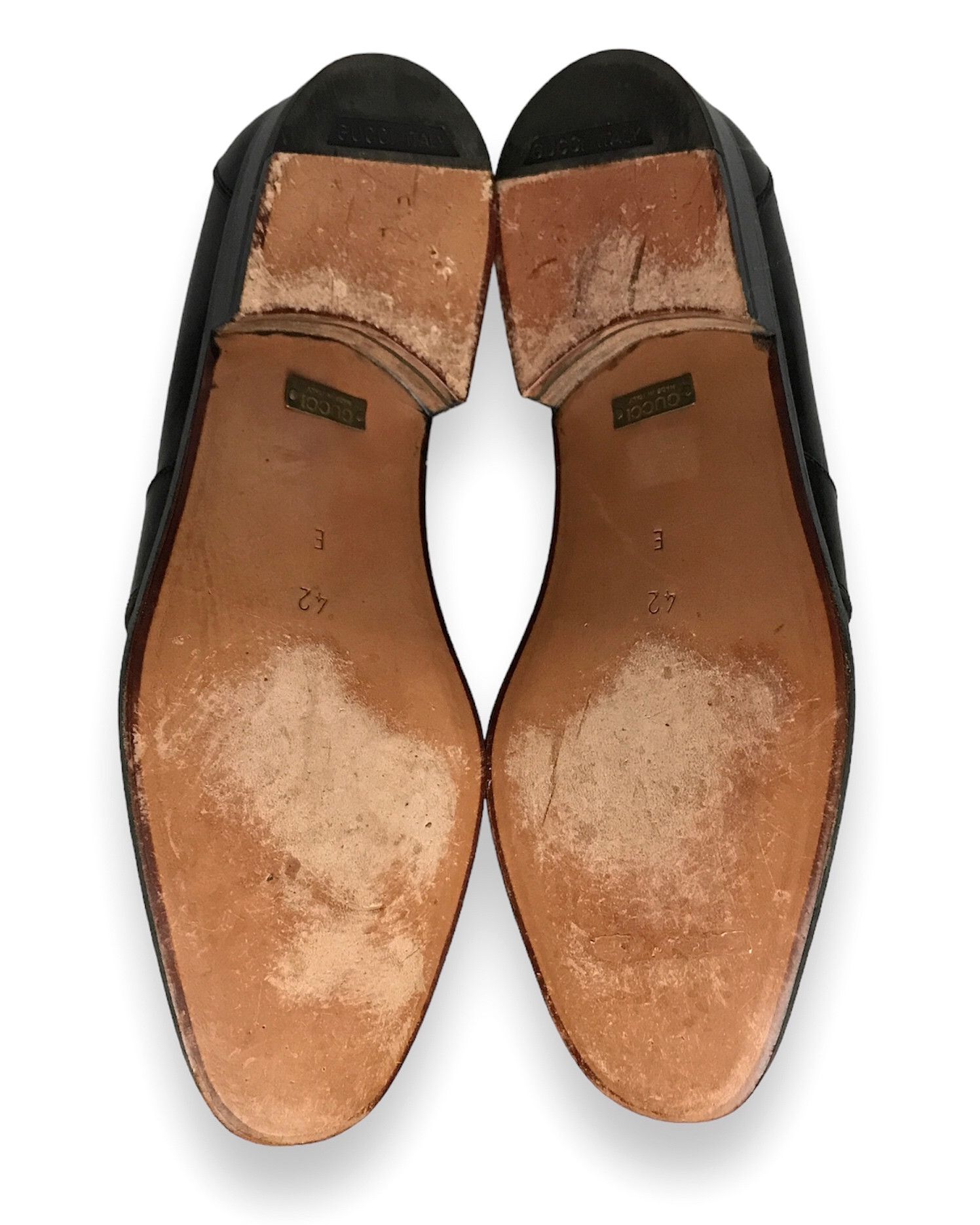 Gucci ICON GUCCI WEB SLIP ON LOAFERS BLACK SMOOTH LEATHER EU42 UK8 Size US 8.5 / EU 41-42 - 10 Thumbnail