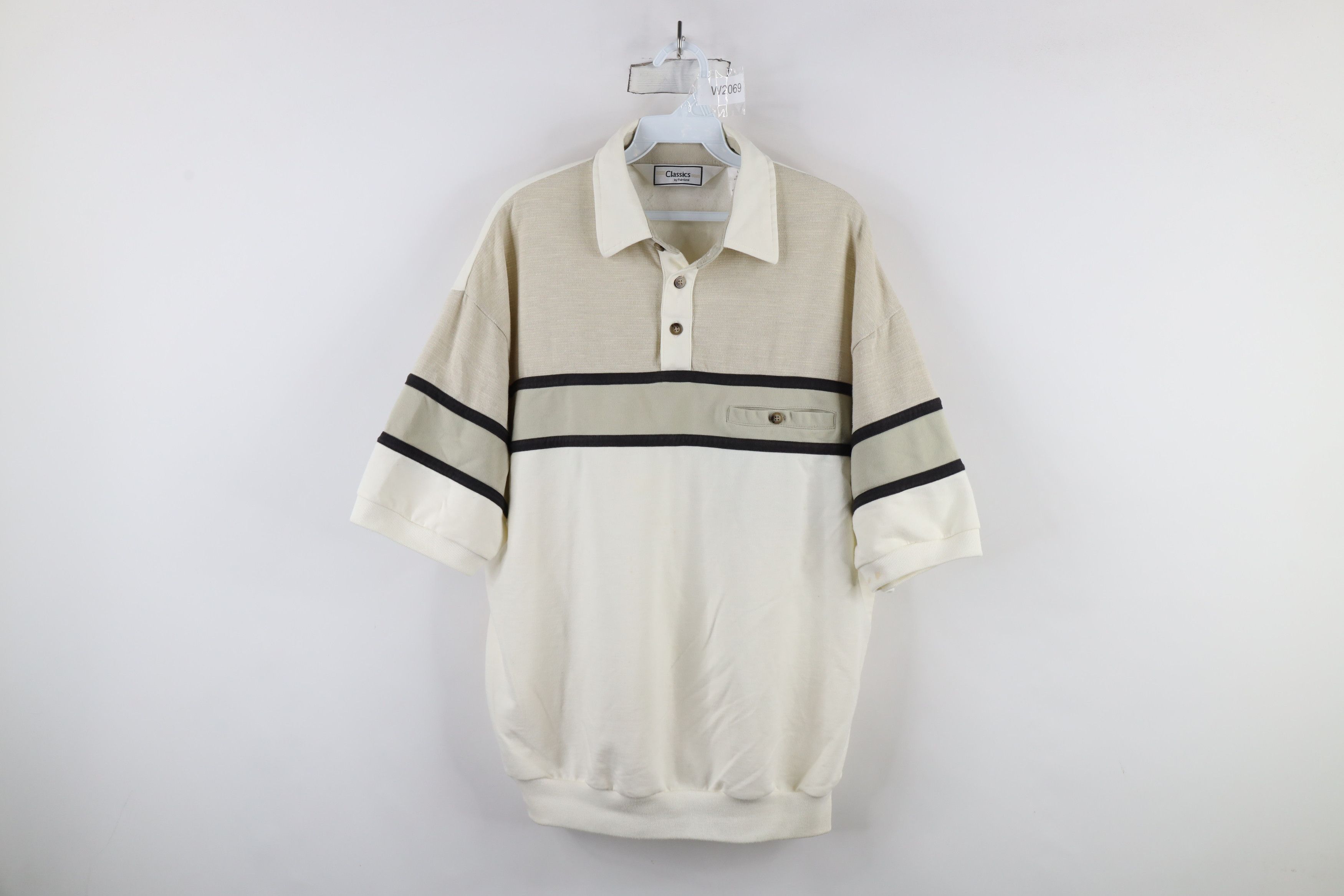 Vintage Vintage 90s Streetwear Block Collared Pullover Polo Shirt Size US L / EU 52-54 / 3 - 1 Thumbnail