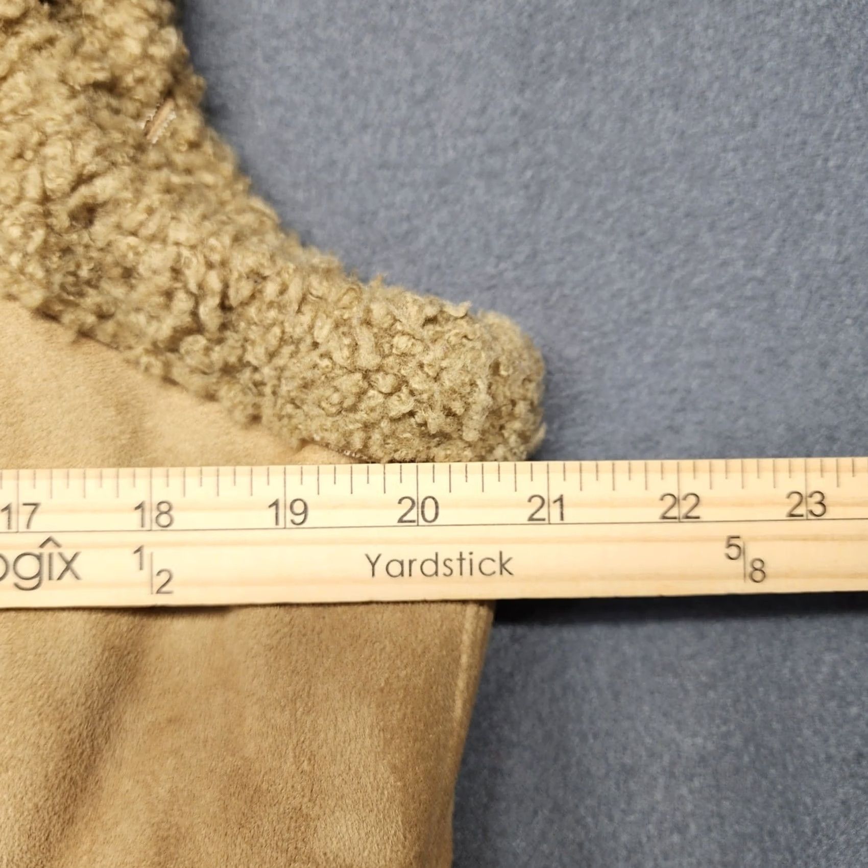 Charter Club Charter Club Vest Womens Large Tan Sherpa Lined Faux Suede Western Boho Toggle Size L / US 10 / IT 46 - 6 Thumbnail