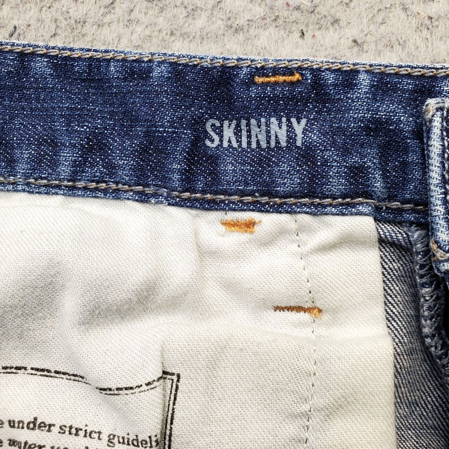 Banana Republic Banana Republic Womens 27P Blue Denim Skinny Jeans 5-Pocket Regular Stretch Distressed Vintage: No Streetwear Size 27" / US 4 / IT 40 - 7 Thumbnail