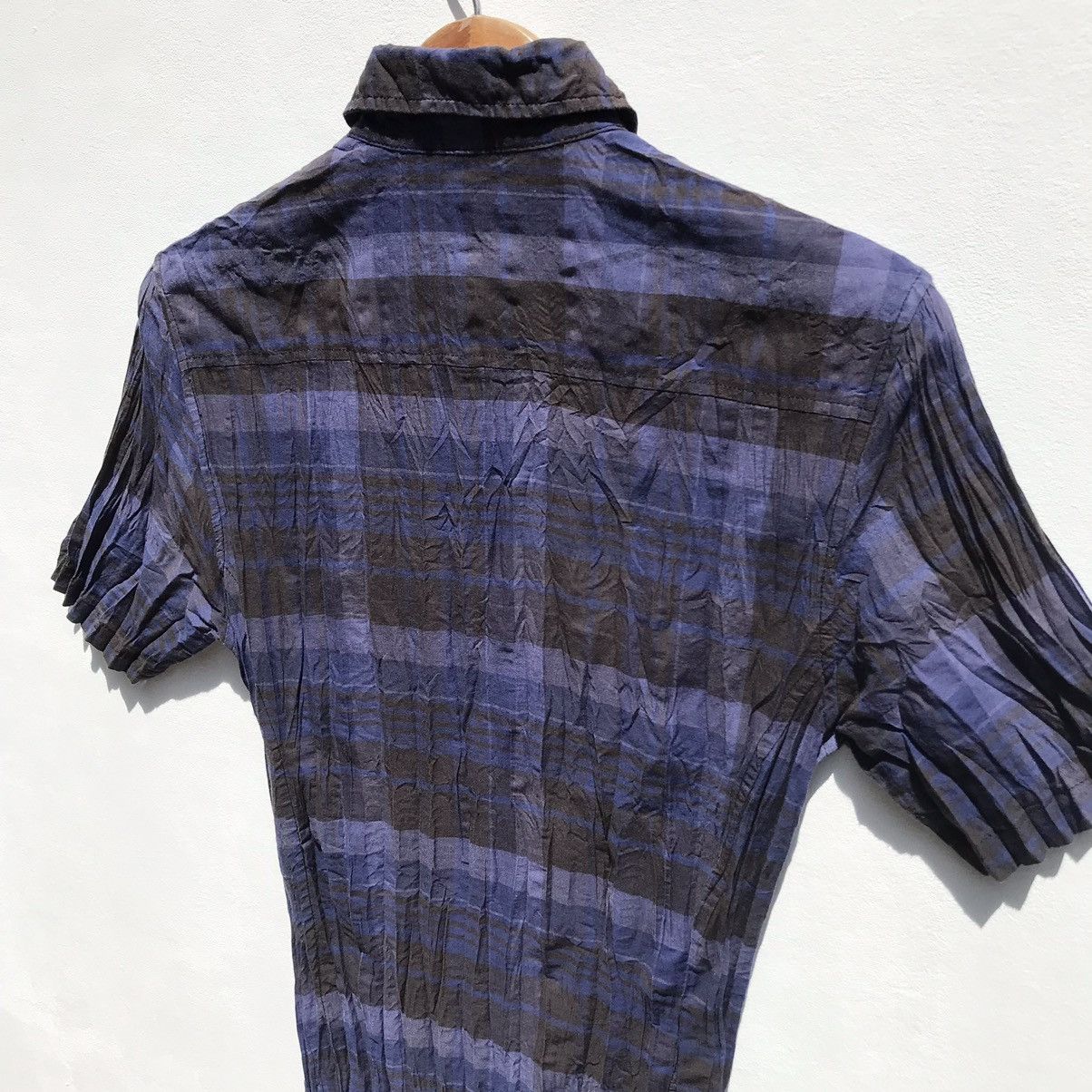 Vintage Tete Homme Issey Miyake Pleated Shirt Tete Homme Sun Faded Size S / US 4 / IT 40 - 8 Thumbnail