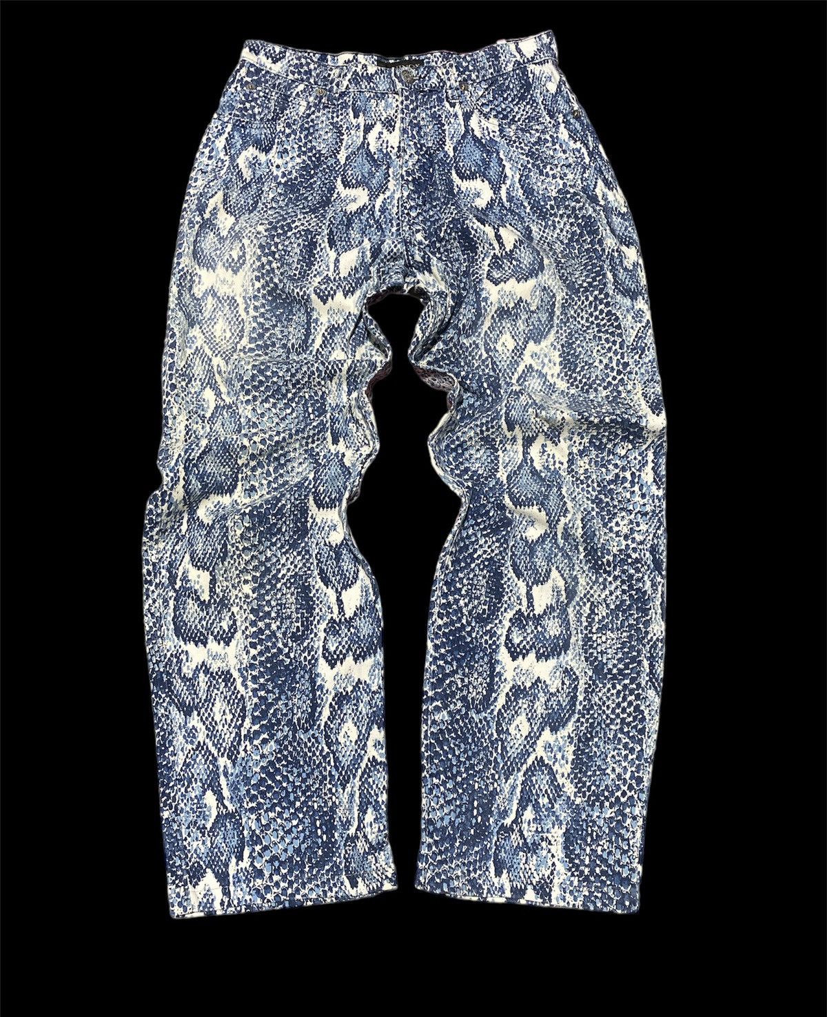 image of Archival Clothing x Hysteric Glamour Equinox Snakeskin Design Inspired Jean Paul Gaultier in Blue (
