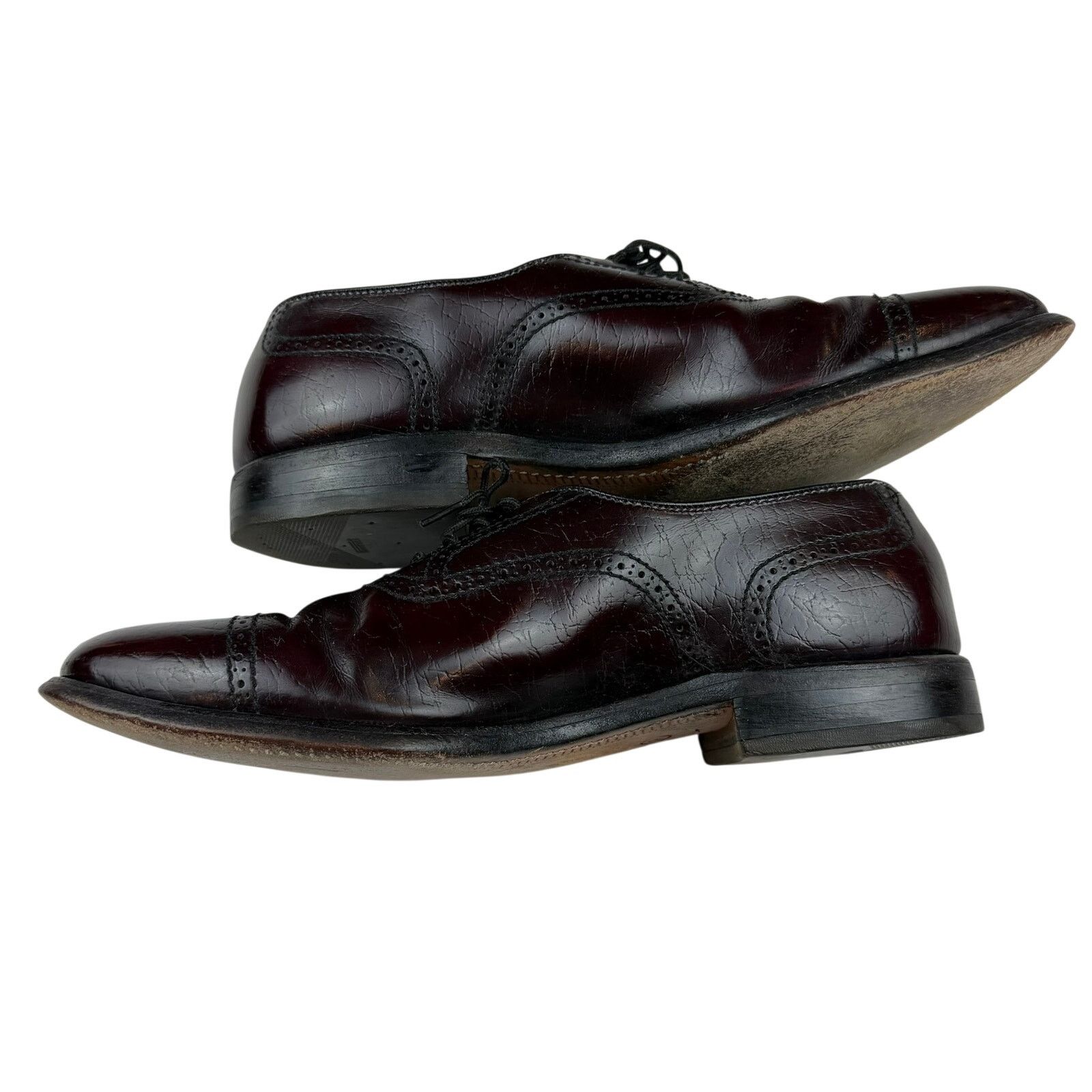 Allen Edmonds Allen Edmonds Winfield Oxford 10.5D Burgundy Dress Shoes Size US 10.5 / EU 43-44 - 3 Thumbnail