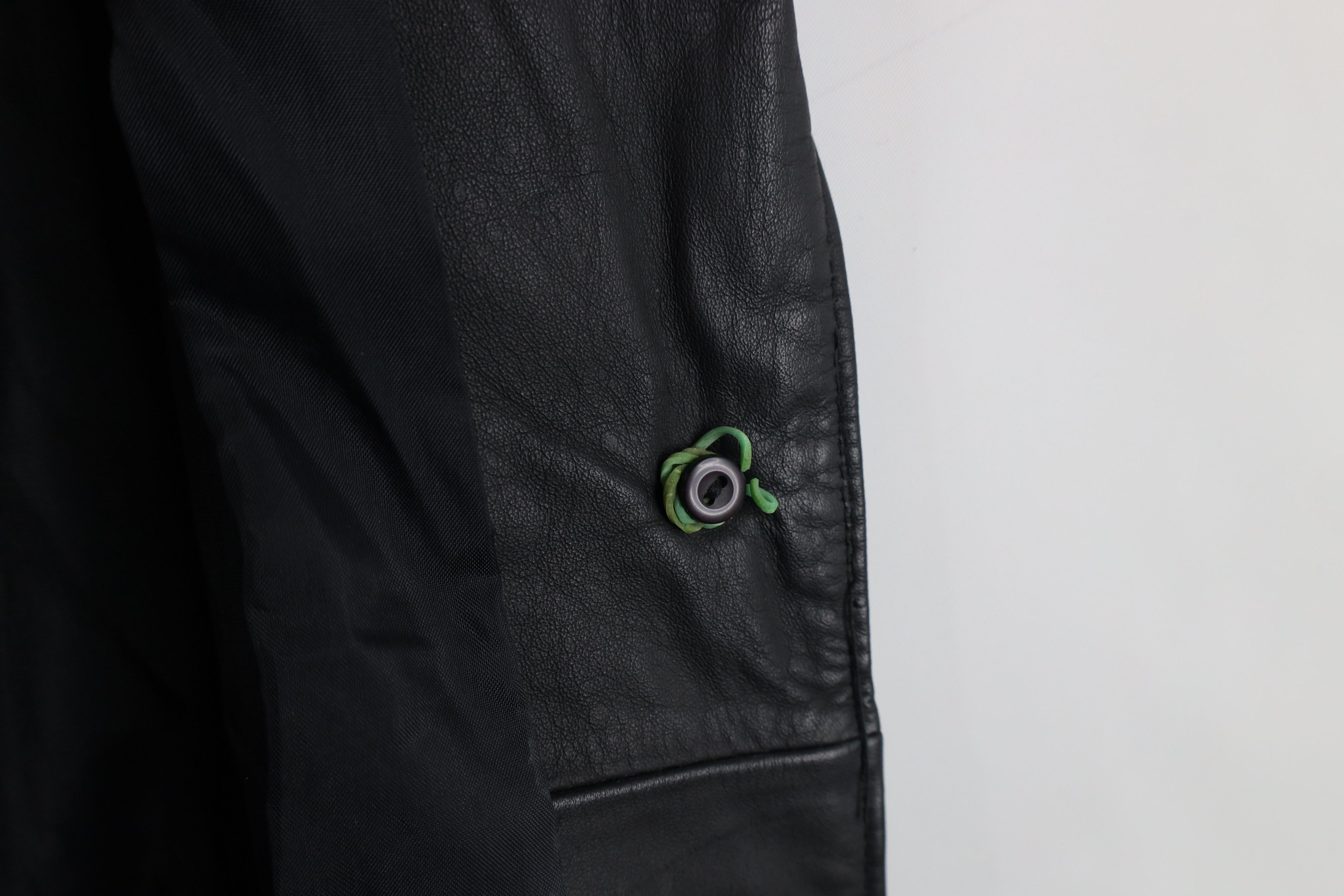 Vintage Vintage 90s Streetwear Goth Leather Trench Coat Jacket Size M / US 6-8 / IT 42-44 - 11 Thumbnail