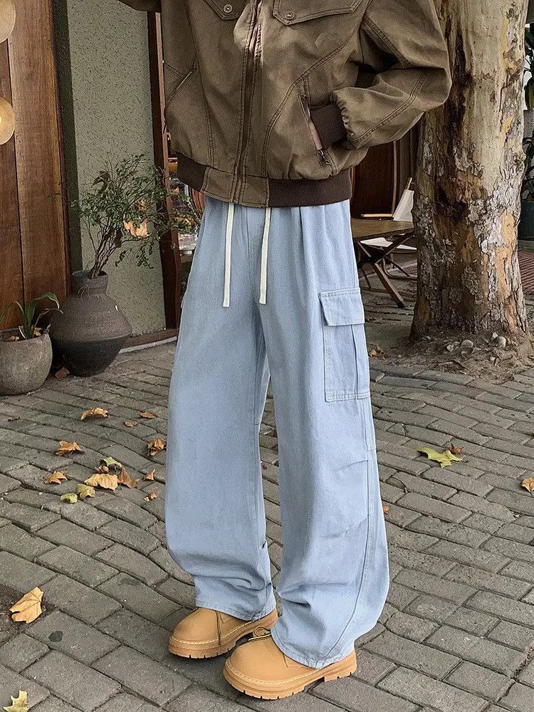 Japanese Brand Retro loose high street straight leg jeans Size US 32 / EU 48 - 4 Thumbnail