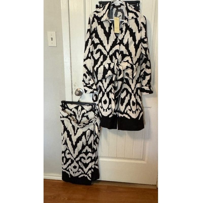 Rachel Zoe RACHEL ZOE 3 Piece Linen Blend Damask Print Set S/M Size M / US 6-8 / IT 42-44 - 11 Thumbnail