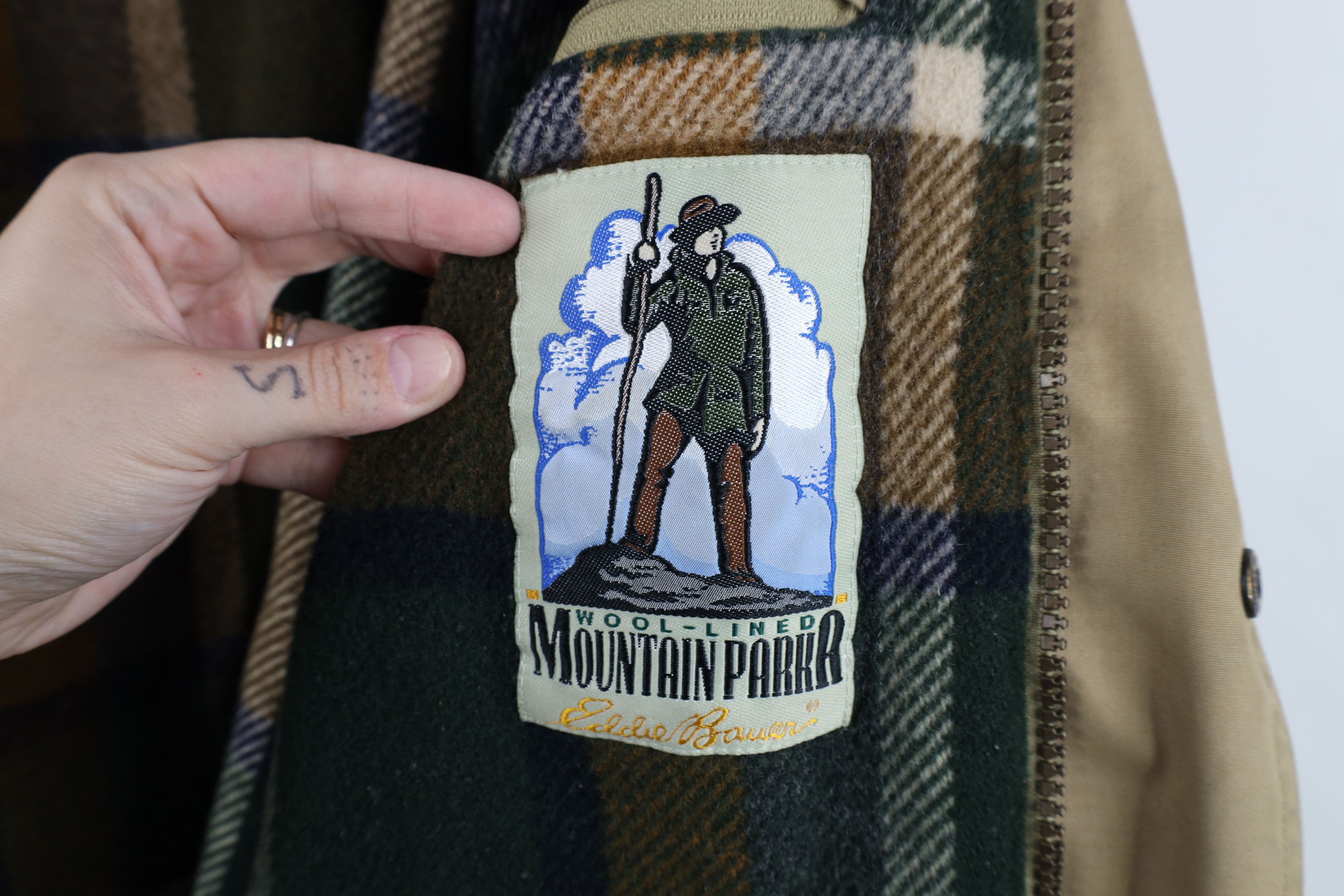Eddie Bauer × Vintage Vintage 90s Eddie Bauer Wool Lined Mountain Parka Jacket Size US XL / EU 56 / 4 - 12 Thumbnail