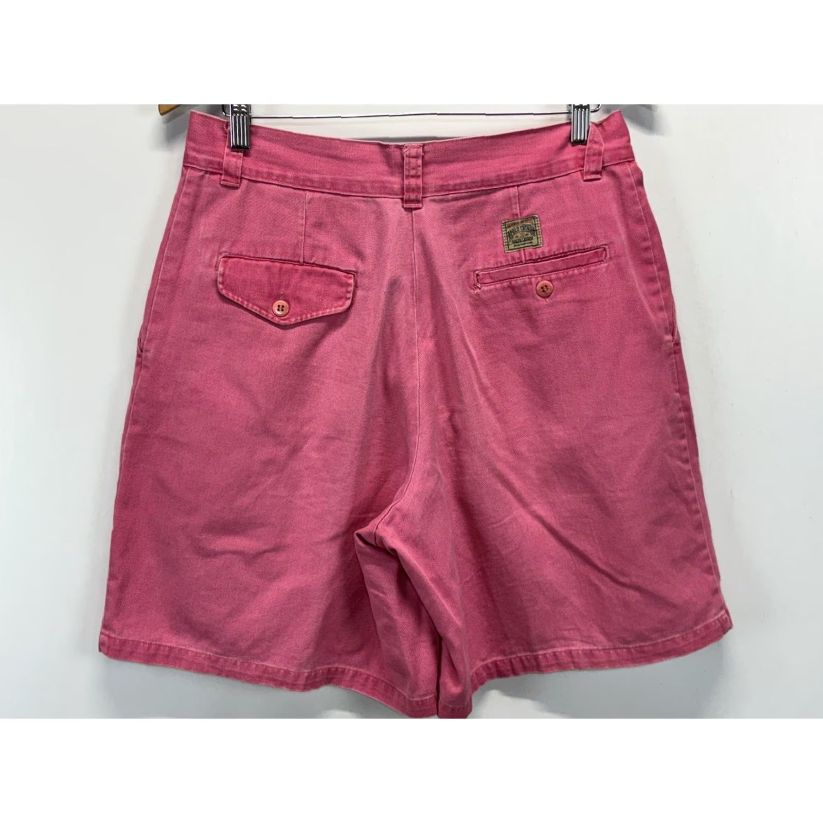 Ralph Lauren VINTAGE Ralph Lauren Country Women's High Waist Pink Shorts Size 12 28" Waist Wide Leg 90s Preppy Size 34" / US 12 / IT 48 - 3 Thumbnail