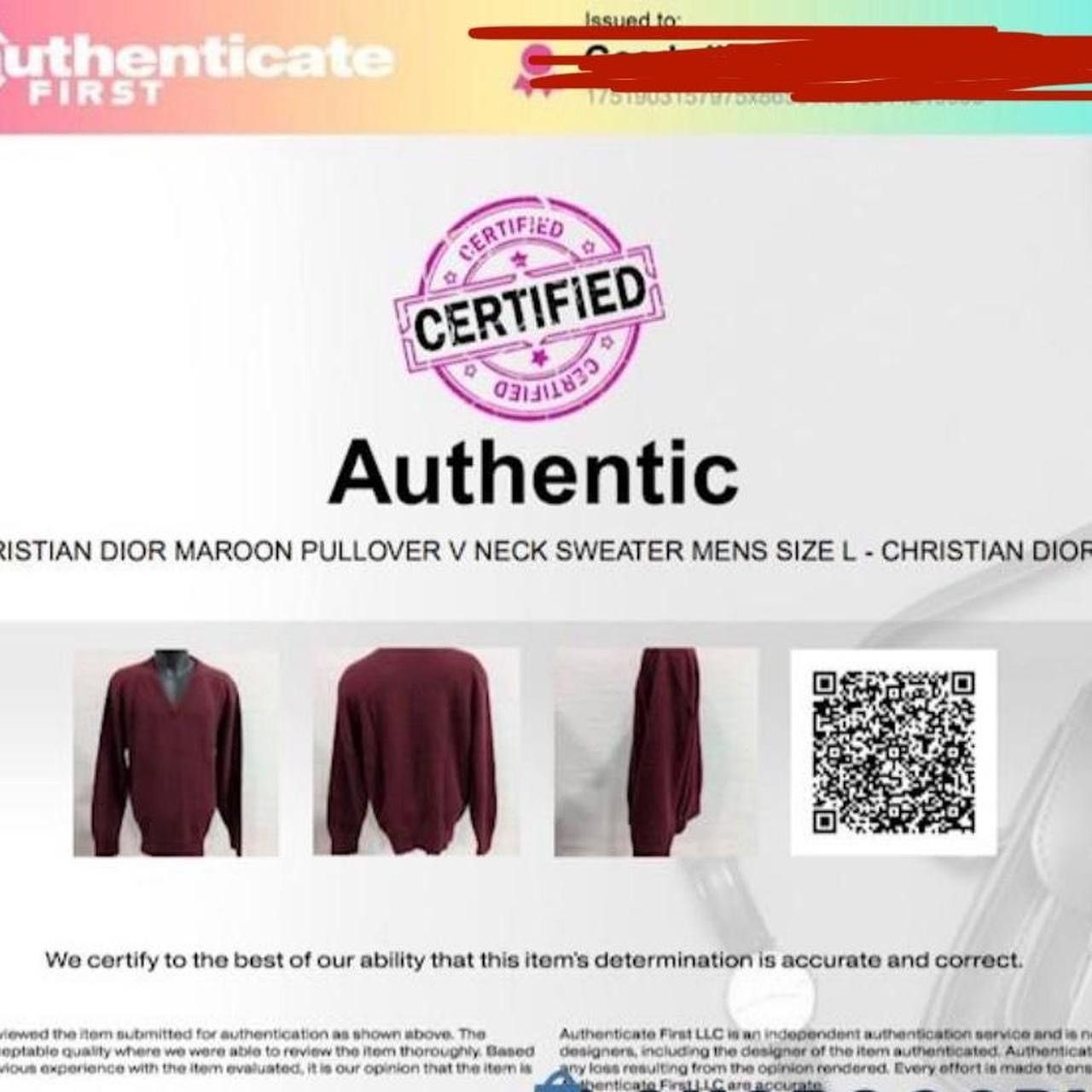 Dior Burgundy christian dior sweater Size US L / EU 52-54 / 3 - 4 Thumbnail