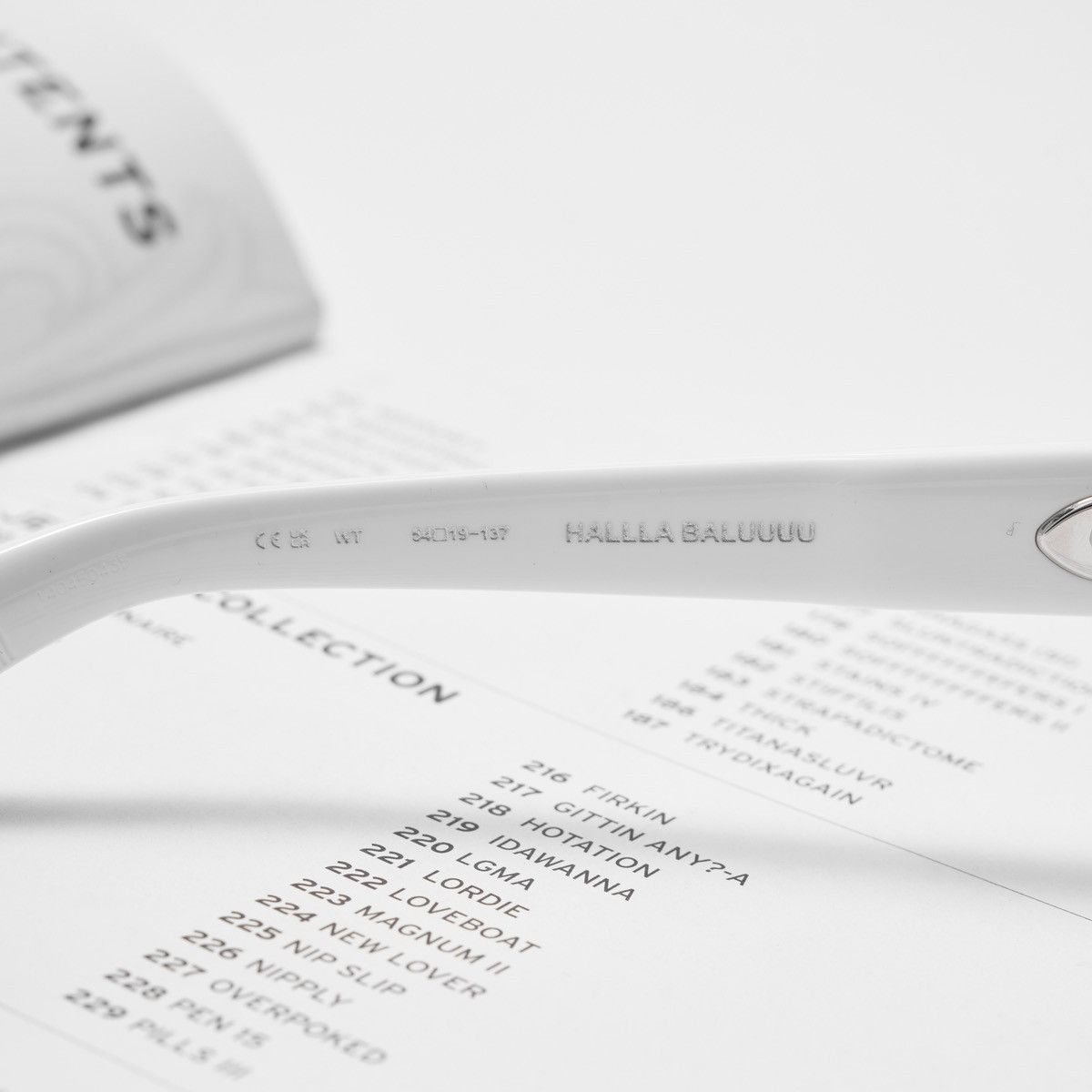 Chrome Hearts CHROME HEARTS HALLLA BALUUUU WHITE SUNGLASSES Size ONE SIZE - 5 Thumbnail
