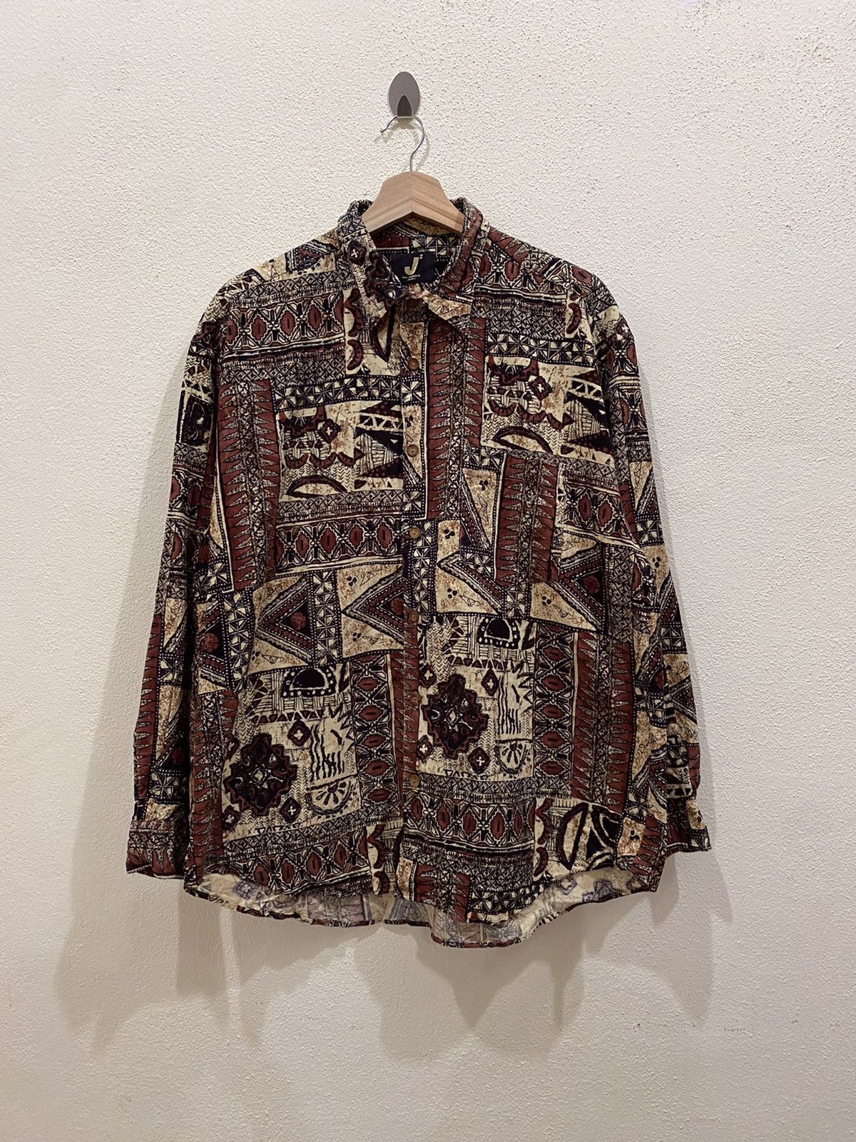Flannel Mr.Junko Abstract Design Fullprint Flannel Shirt Size US XL / EU 56 / 4 - 2 Thumbnail