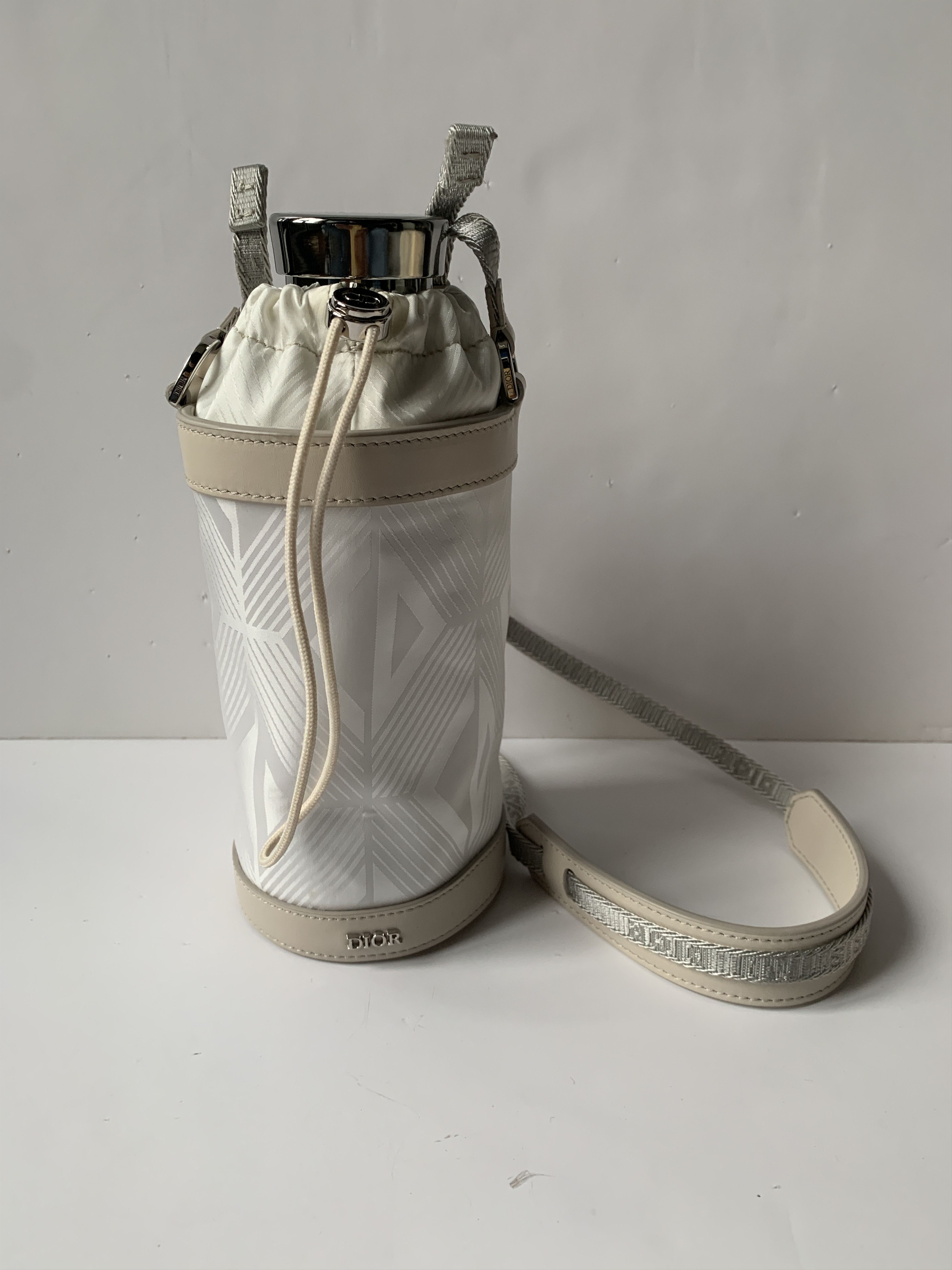 image of Dior Water Bottle With Shoulder Strap in Beige, Women's