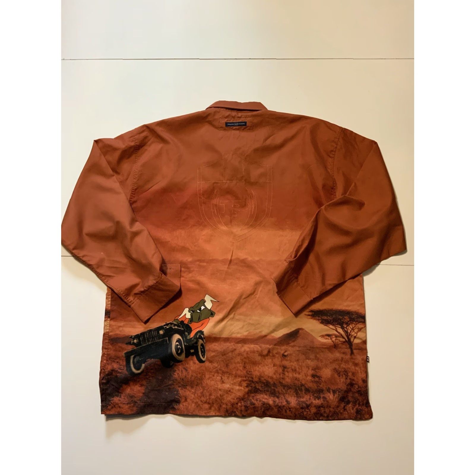 Phat Farm VINTAGE Phat Farm S.U.G. Sport Utility Garments Bull Racing L/S Button Shirt XXL Orange Mens Button-Up Long Sleeve Size US XXL / EU 58 / 5 - 3 Thumbnail