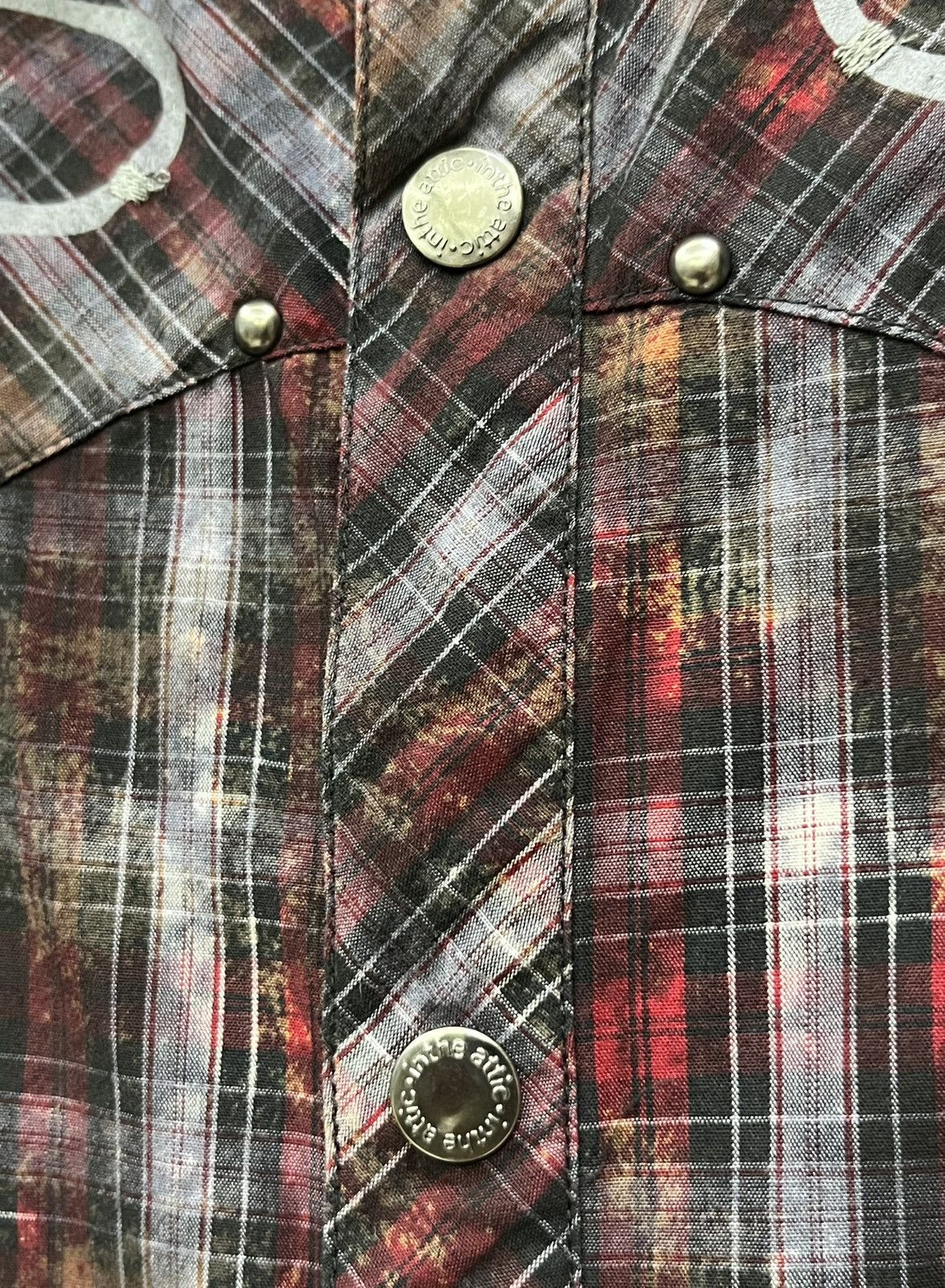 In The Attic In The Attic Punk Smokes Tartan Studded Tribal Shirt M Size US M / EU 48-50 / 2 - 11 Thumbnail