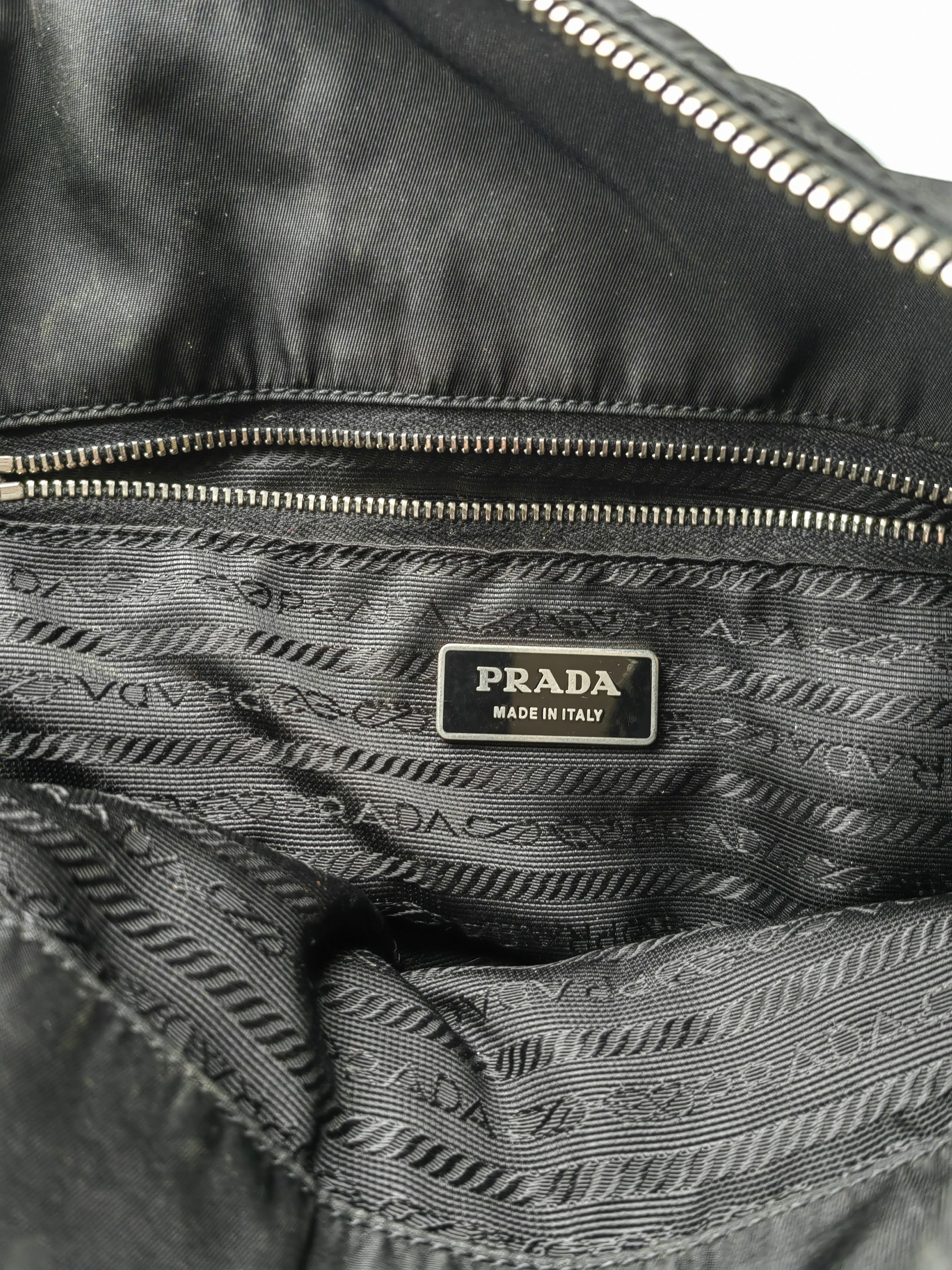 Prada Authentic Prada Shoulder Bag Nylon Chain Side Logo Black Size ONE SIZE - 4 Thumbnail