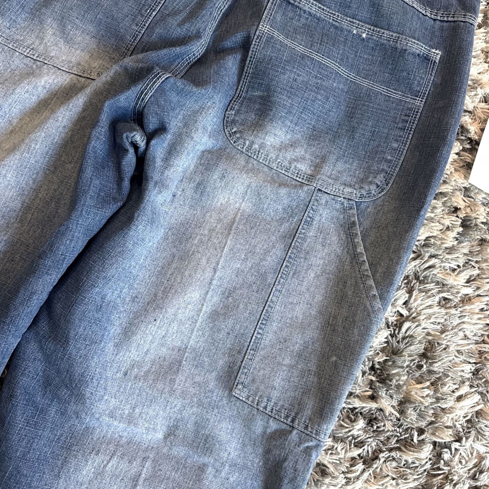 Express VINTAGE Brooklyn Xpress Jeans Blue 90’s Baggy Carpenter Denim RARE Men’s 42x31 Size US 42 / EU 58 - 3 Thumbnail