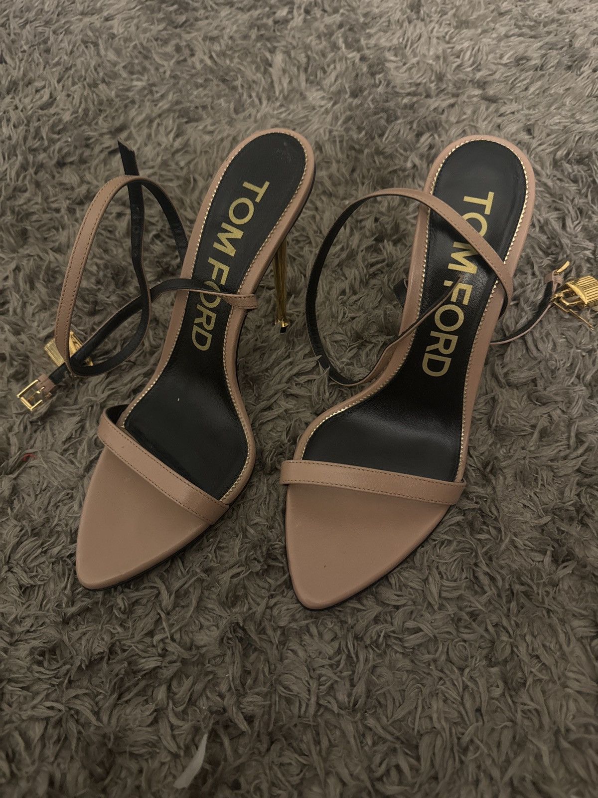 Tom Ford Tom ford 105 mm open padlock heel Size US 9 / IT 39 - 6 Thumbnail