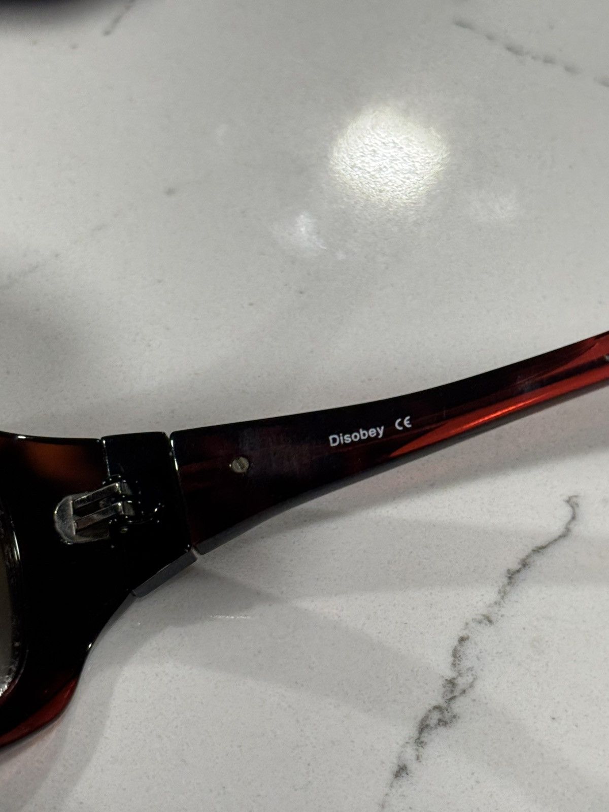 Oakley Vintage Oakley Disobey Red Tortoise Y2K Wrap Frames Rare Size ONE SIZE - 11 Thumbnail