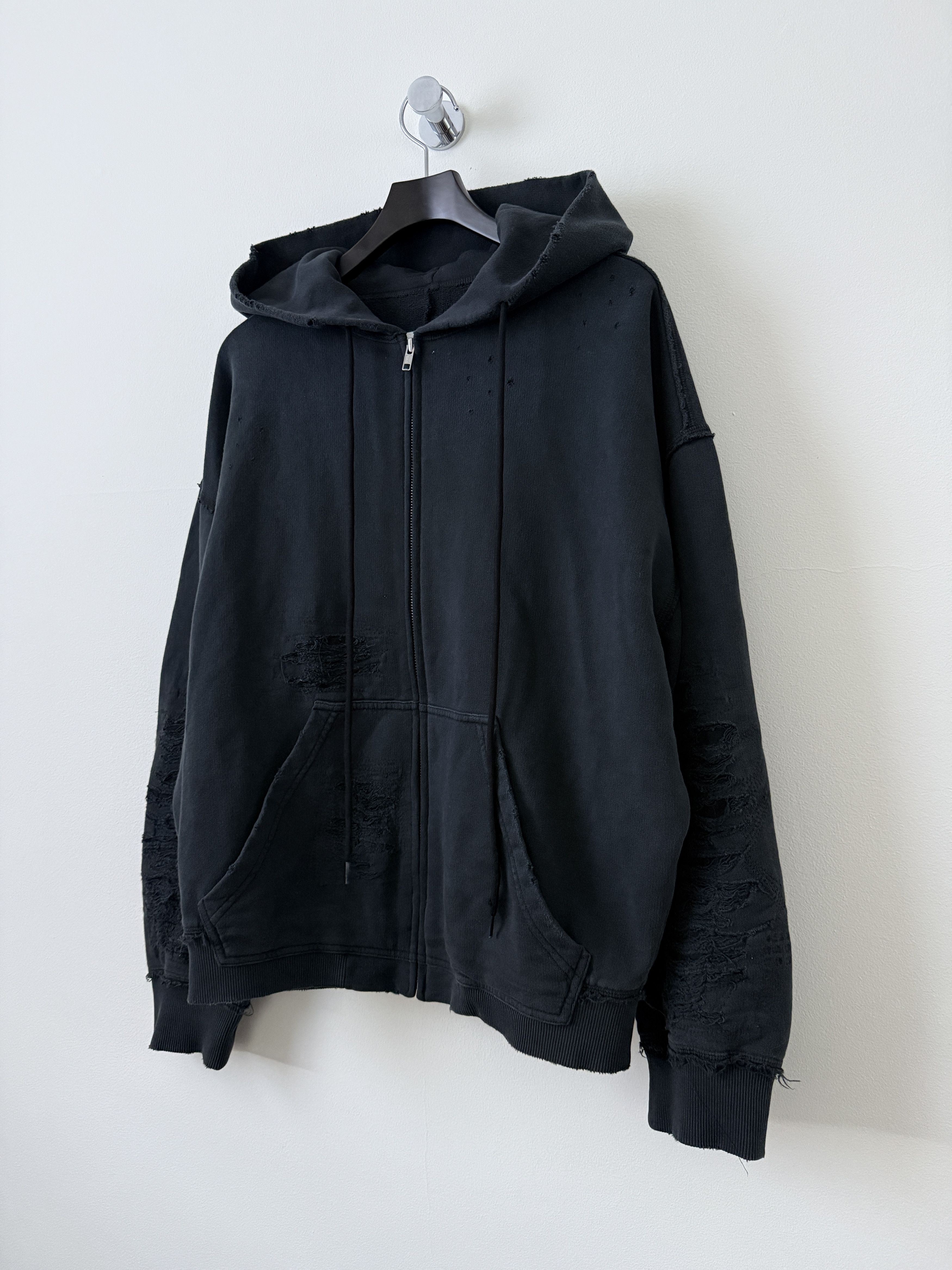 Maison Margiela MM6 Distressed Hoodie Size US XS / EU 42 / 0 - 4 Thumbnail