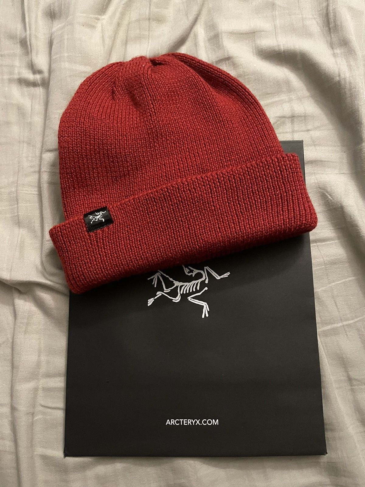 Red Arcteryx Beanie | Grailed