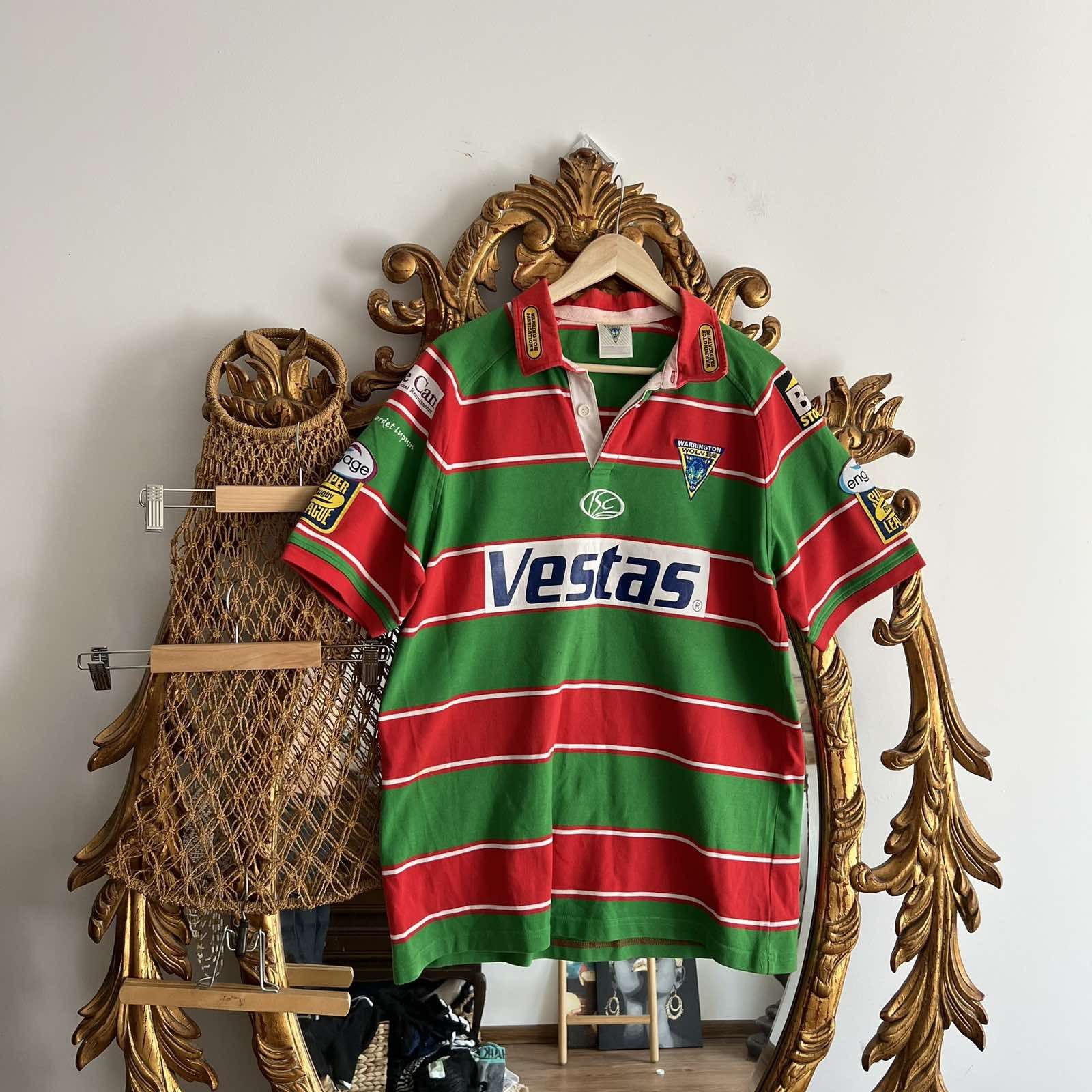 Canterbury of New Zealand × Vintage Vintage Warrington Wolves Rugby Home Shirt Sz XL Jersey Size US XL / EU 56 / 4 - 1 Thumbnail
