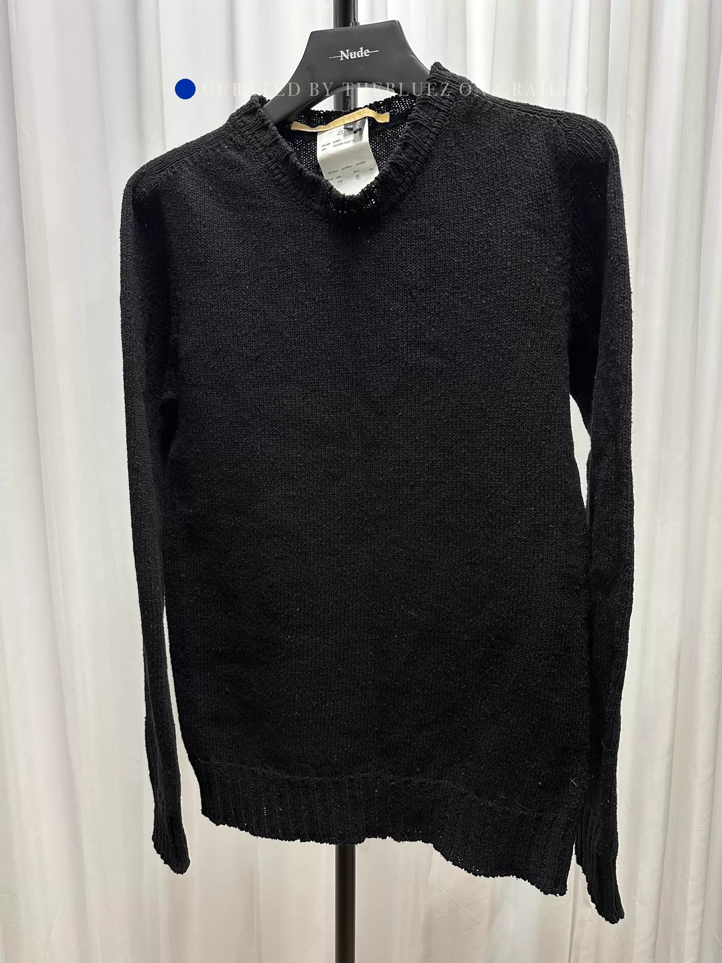 Carol Christian Poell Black Wool Knit Sweater Size US M / EU 48-50 / 2 - 1 Thumbnail