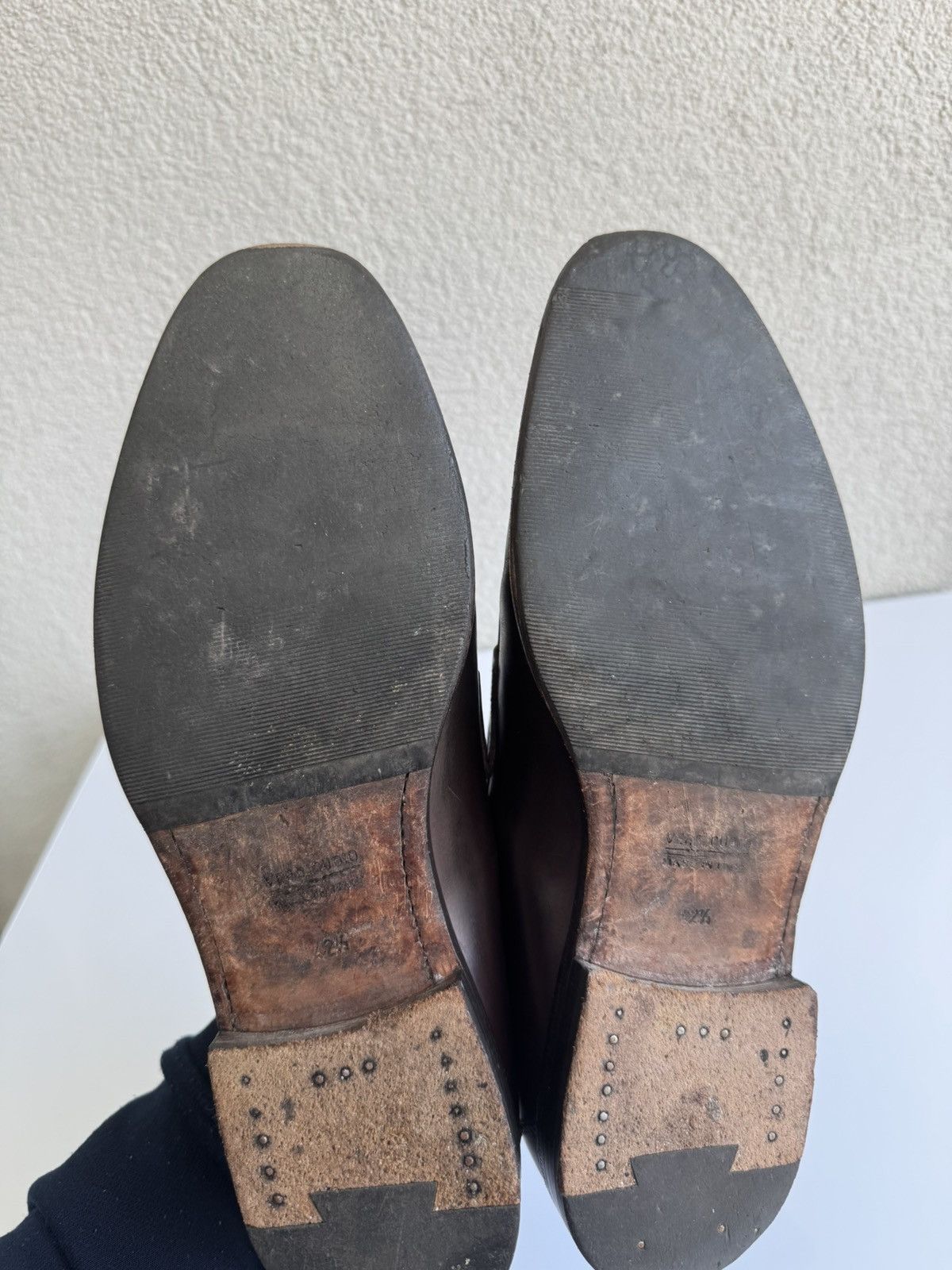 Vintage Brown Leather Penny Loafers Classic Slip On Italy Size US 9 / EU 42 - 7 Thumbnail