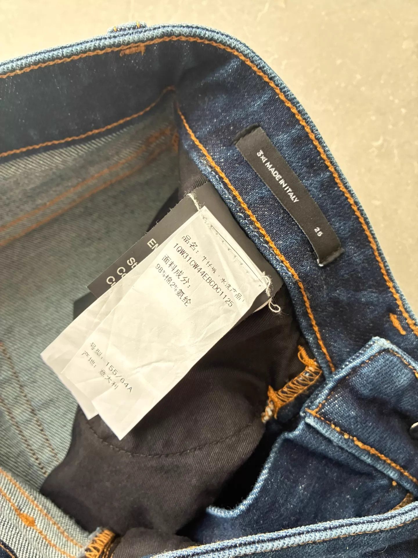 3x1 3x1 Italian Flare Jeans Dark Blue 25 Size 25" / US 0 / IT 36 - 5 Thumbnail