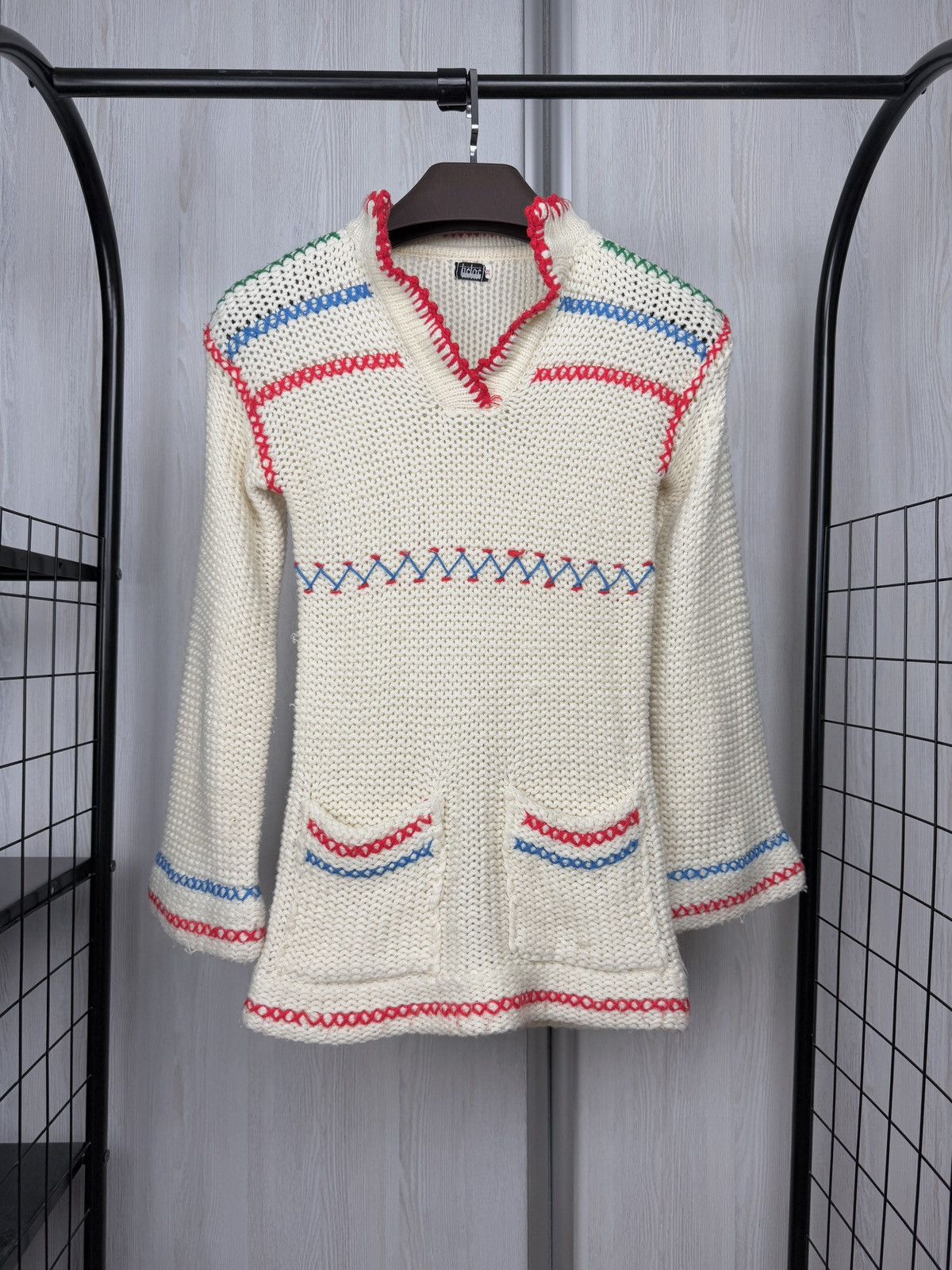 Other Tictac vintage vintage ivory patterned sweater size 38 Size XS / US 0-2 / IT 36-38 - 1 Thumbnail