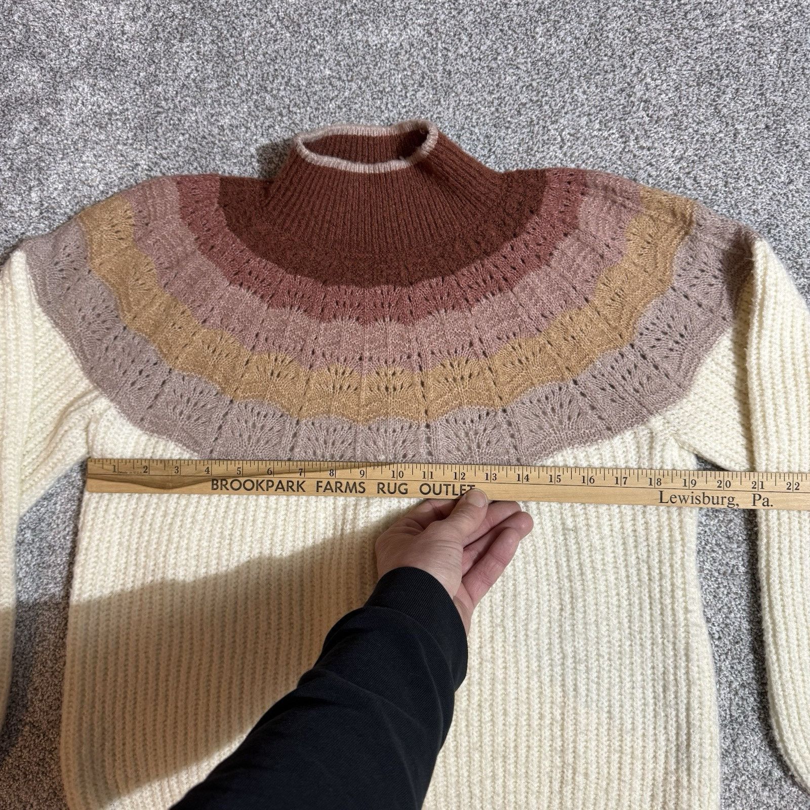 Other Cottagecore Sweater Women Large Grandpacore Fair Isle Retro Size L / US 10 / IT 46 - 3 Thumbnail
