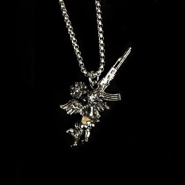VIBE Angel Necklace Punk Y2K Chain Size ONE SIZE - 5 Thumbnail