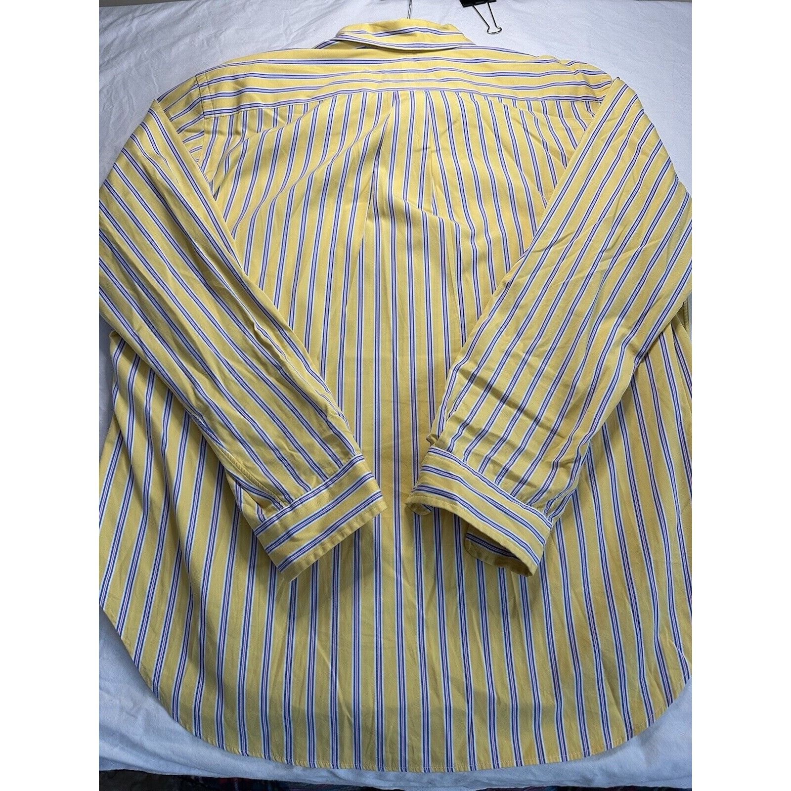 Ralph Lauren Ralph Lauren Custom Fit, Button XL Shirt Yellow Striped/Pony Size US XL / EU 56 / 4 - 9 Thumbnail