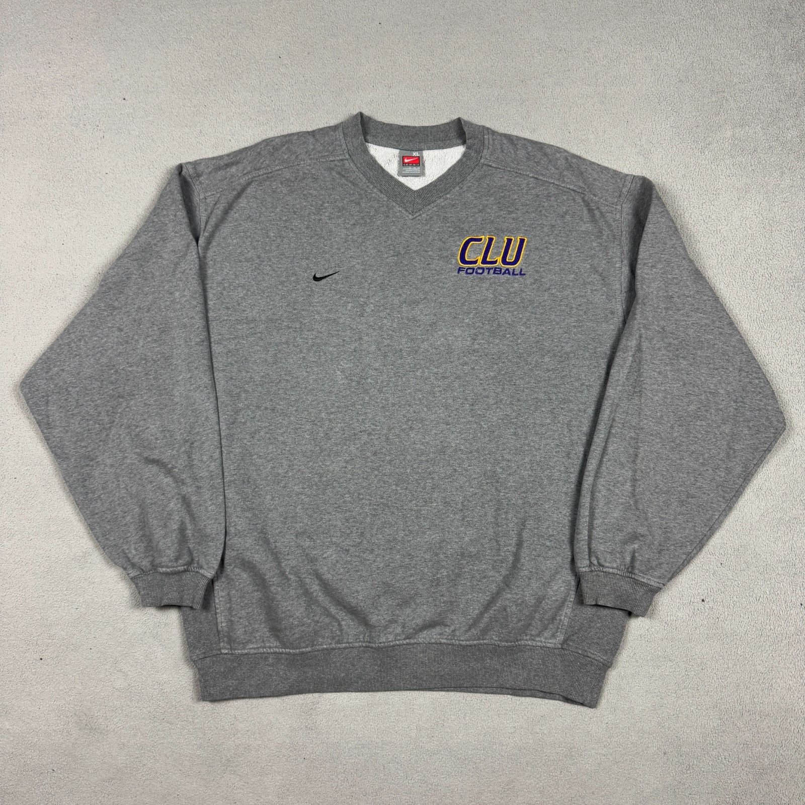 Nike Nike Sweatshirt Vintage 90s Gray CLU Football XL Size US XL / EU 56 / 4 - 9 Thumbnail
