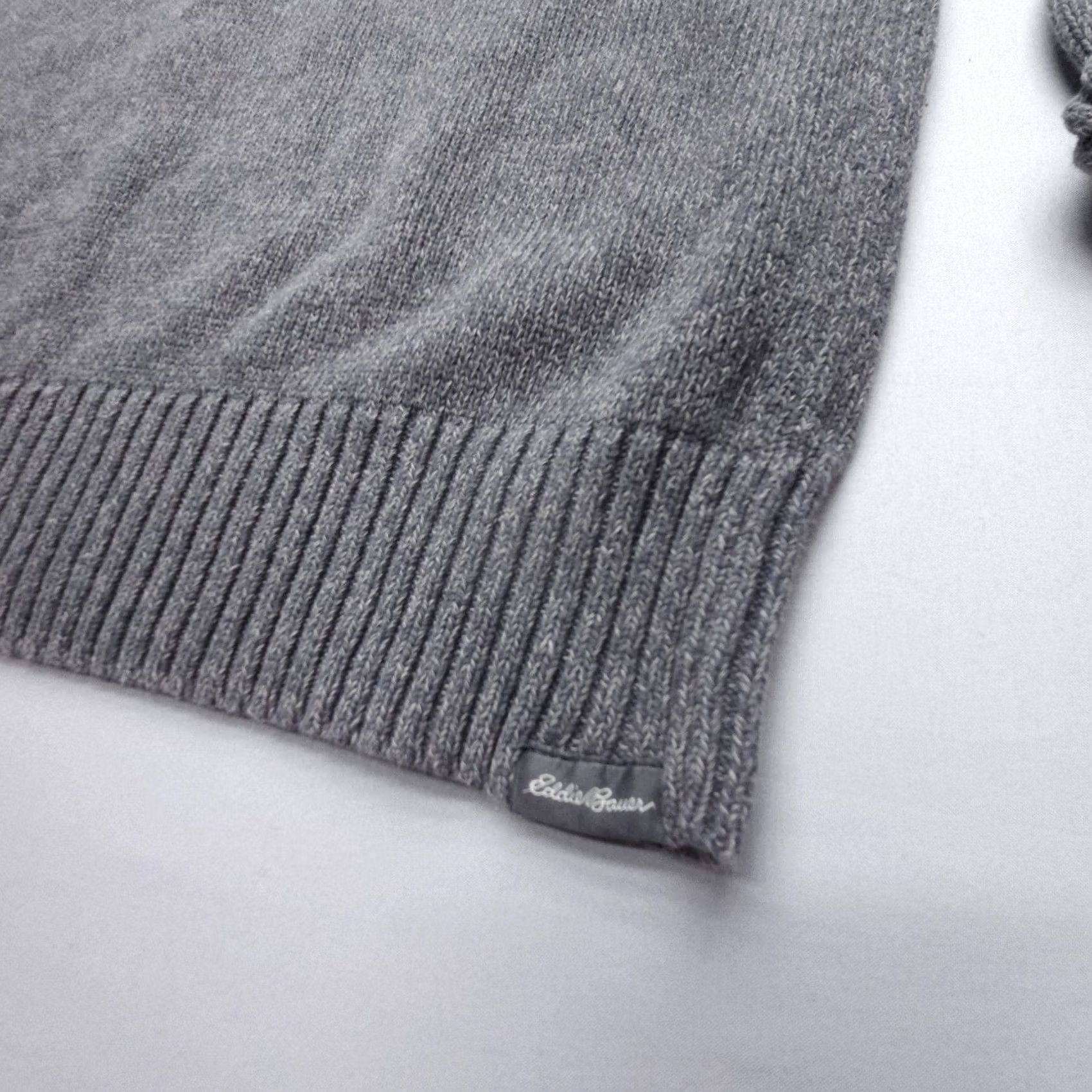 Eddie Bauer Eddie Bauer 1/4 Zip Knit Sweater Mens XL Gray Heavy 100% Cotton Outdoor Mock Neck Pullover Size US XL / EU 56 / 4 - 4 Thumbnail
